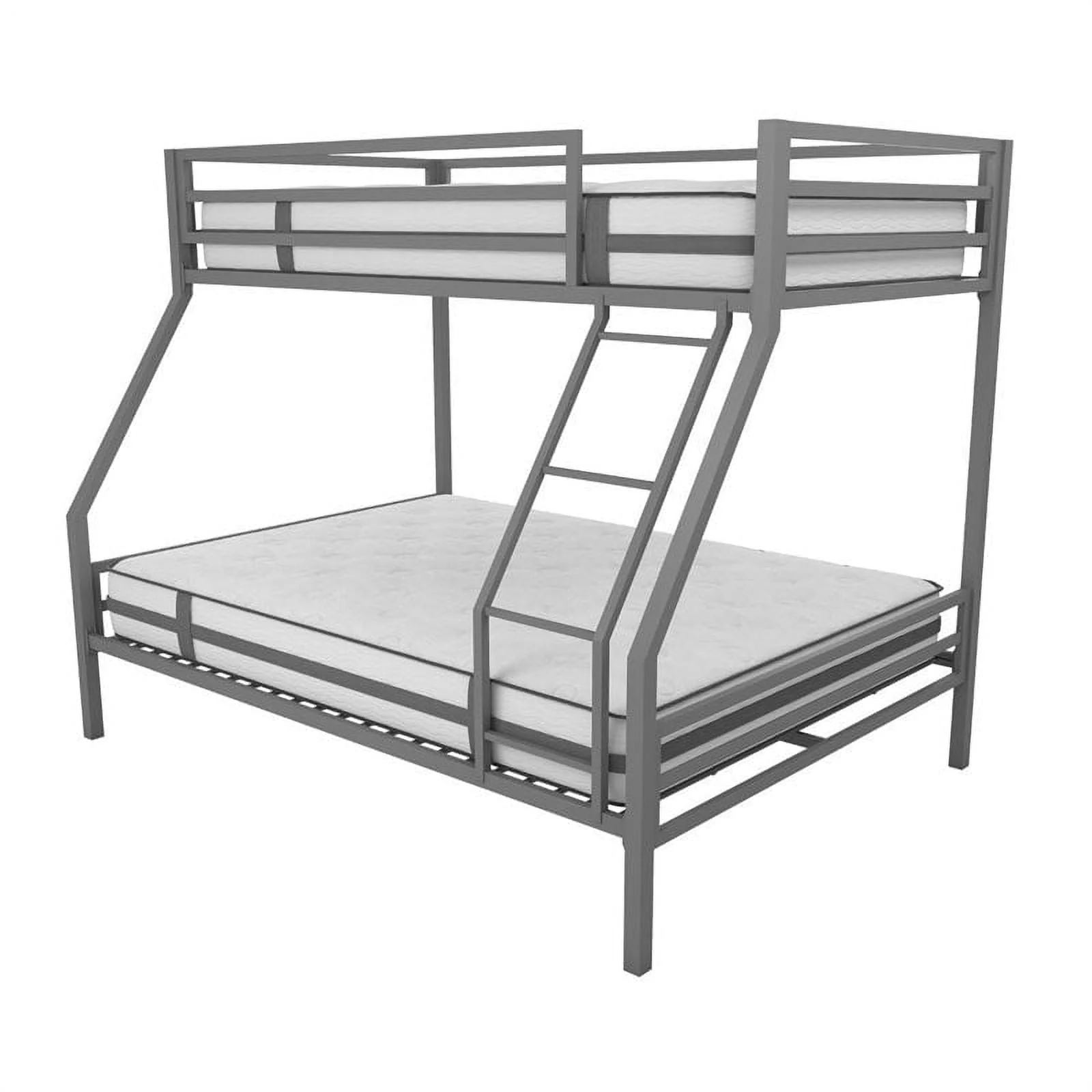 Teen Charlie Twin Over Full Metal Bunk Bed, Gray Image 2