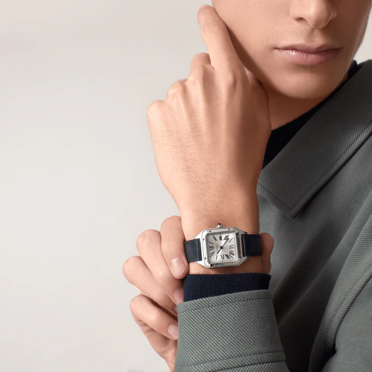 [Super Clone]SANTOS-DUMONT Blue Strap 38mm