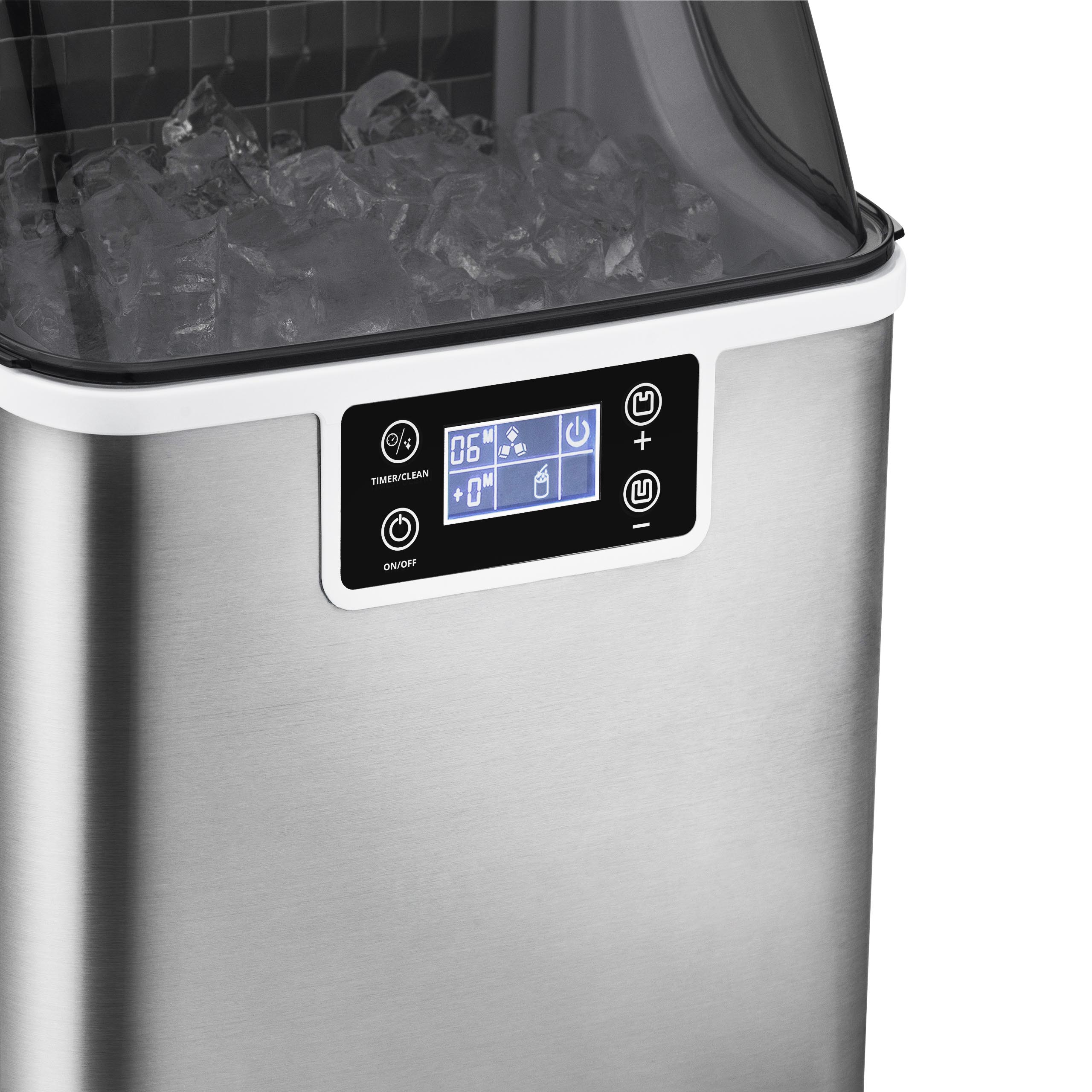 Newair Countertop Ice Maker. Clear Ice, 45 lbs/day - Stainless Steel