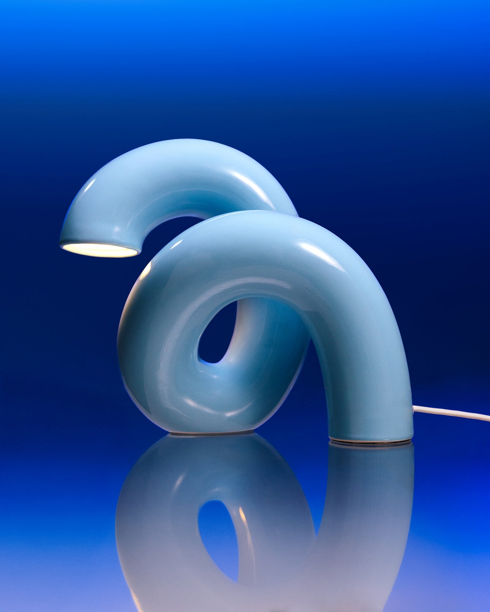 MAM X JU SCHNEE - CERAMIC LAMP LIGHT BLUE