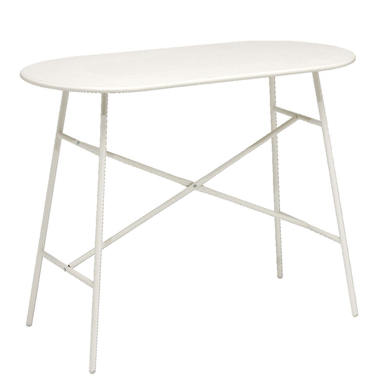 Table de jardin haute rectangulaire Faro acier gris 130x60xH100cm