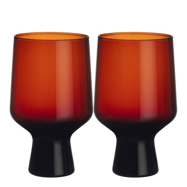 Solare glass på fot 40 cl 2 stk kobber