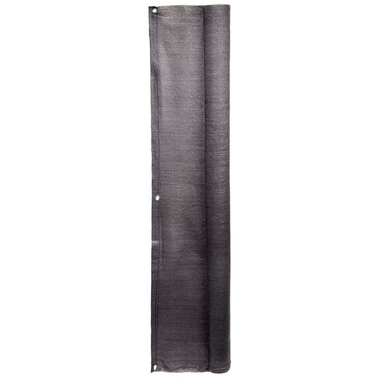 Brise vue toile gris foncé avec oeillets L.500xH.150cm