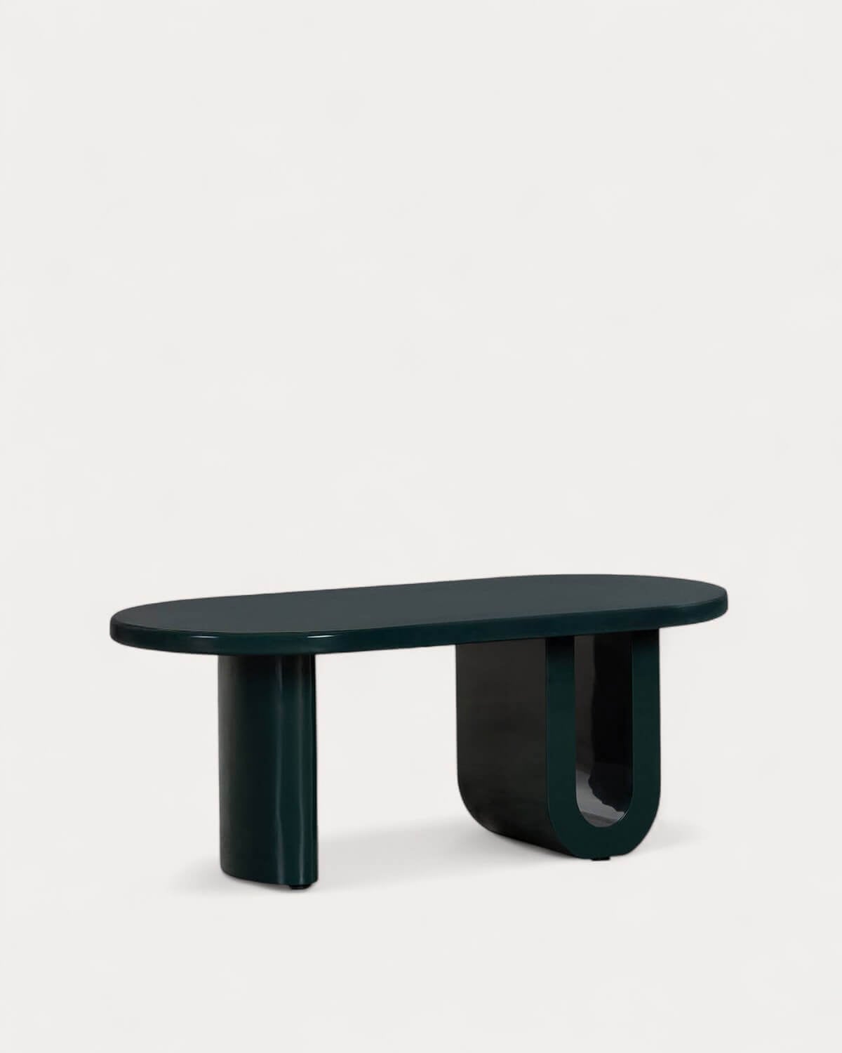 Surfys - Mesa de Centro Ovalada de Madera (120x60 cm) Surfys