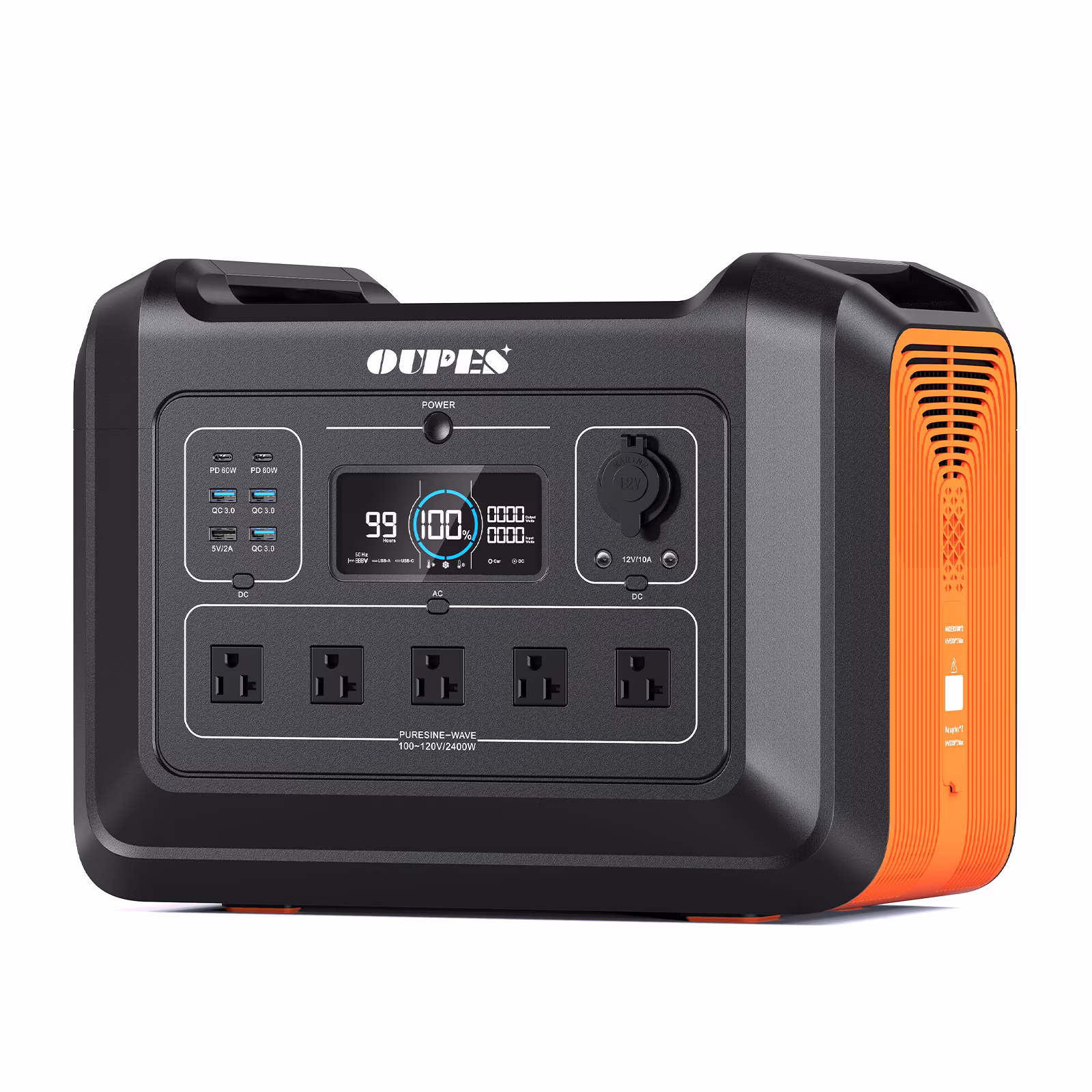2400W 2232Wh Portable Power Station with 4x240W Solar Panel,Solar Generator for Outdoor Camping,Home Backup,Emergency,RV( 2400+960W Panel) - Image 7