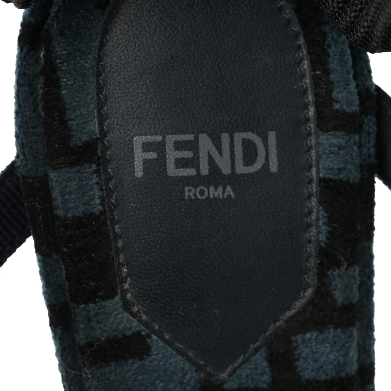 Fabric Jacquard FF Colibri Lite 85mm Slingback Pumps 38 Black Blue
