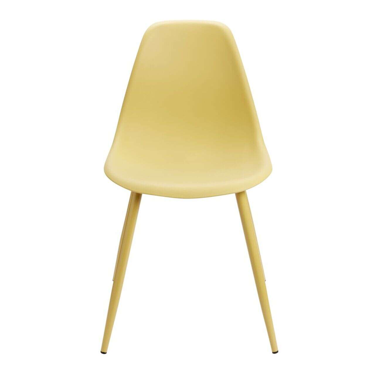 Chaise First métal et plastique jaune ocre 42,5x50xH78,5cm