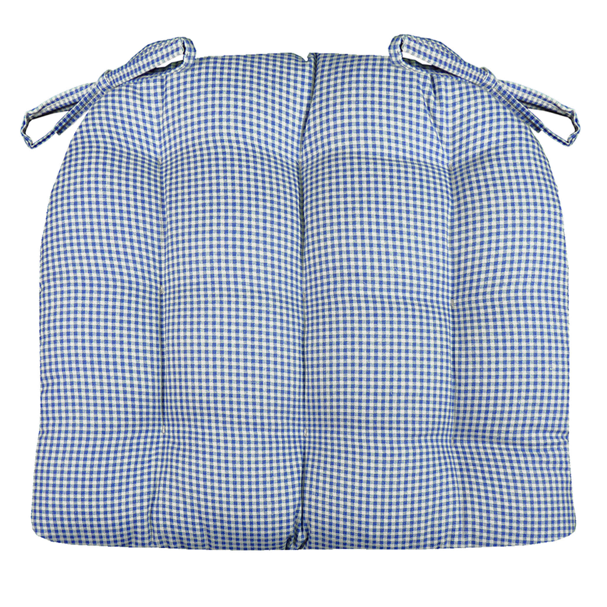 Madrid Dark Blue Dining Chair Pad with Ties - Size Standard - Latex Foam Fill Cushion - Machine Washable, Reversible, Solid Colo