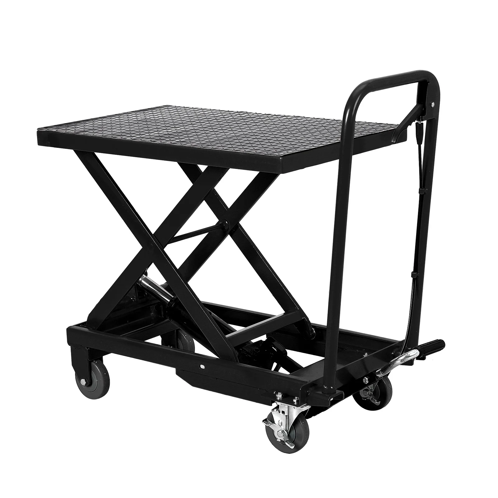 M optimized Hydraulic Lift Cart, 1100Lbs Capacity Manual Scissor Lift Table 33.5inch Lifting Height(Single 1100Lbs/Black) - Image 10