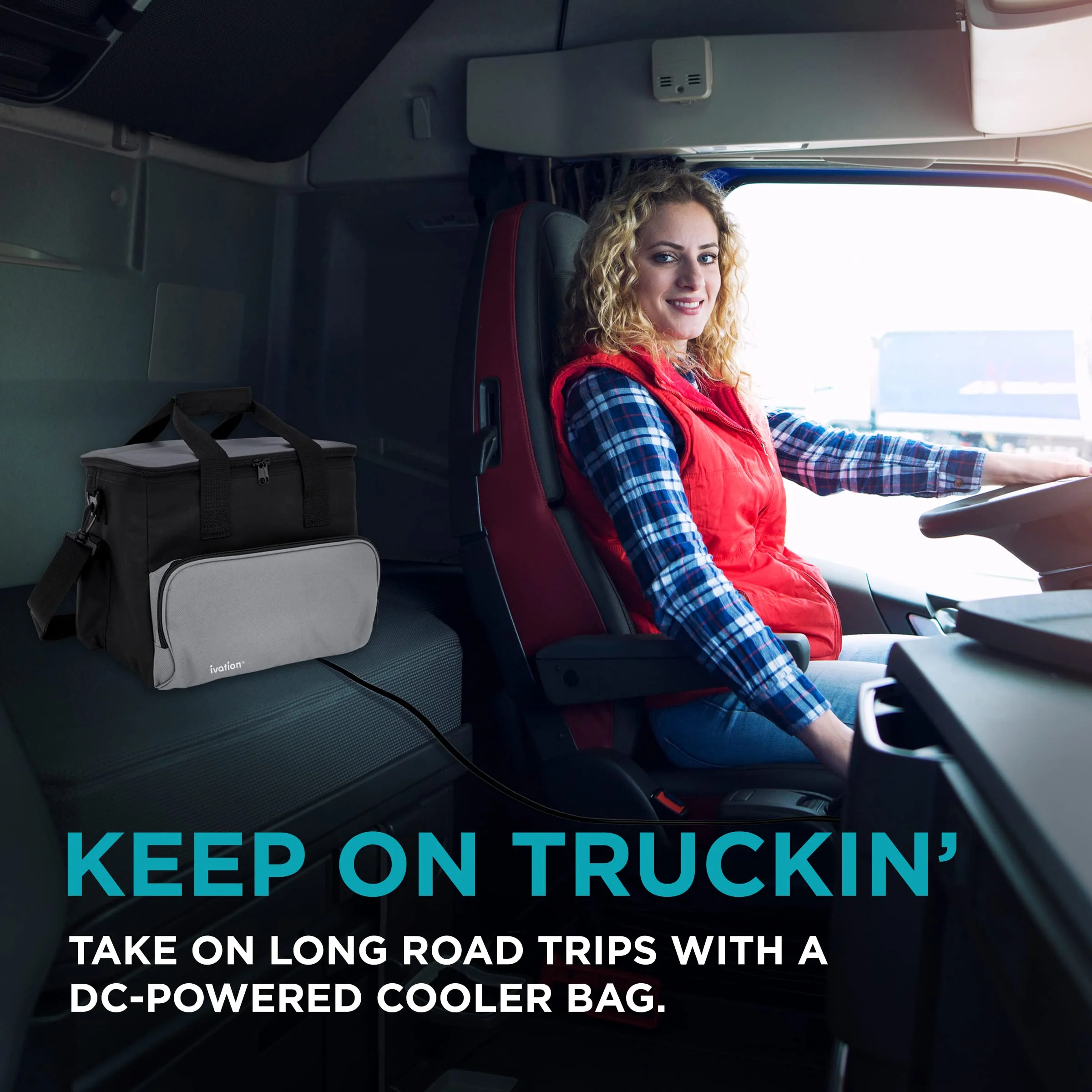 Portable Electric Cooler Bag | 15L Soft Sided Thermoelectric Travel Cooler with Shoulder Strap, Storage Pocket DC 12V Plug in for Car, Truck RV Camping - Image 6