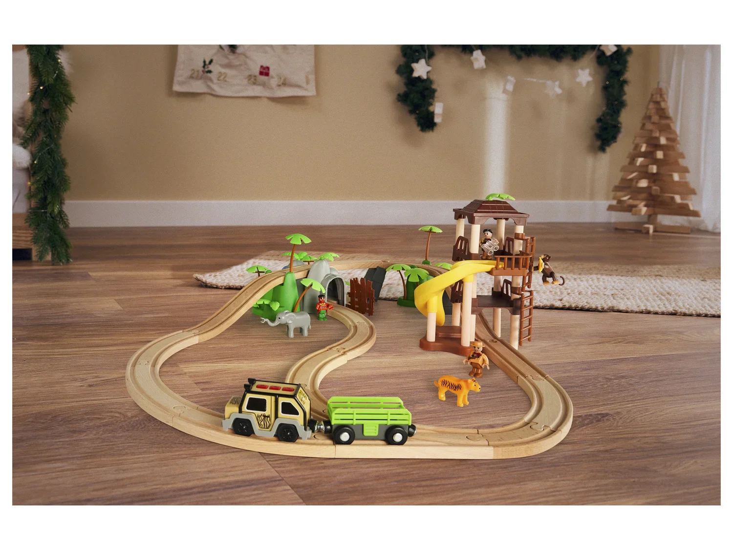 Playtive Set de chemin de train en bois
