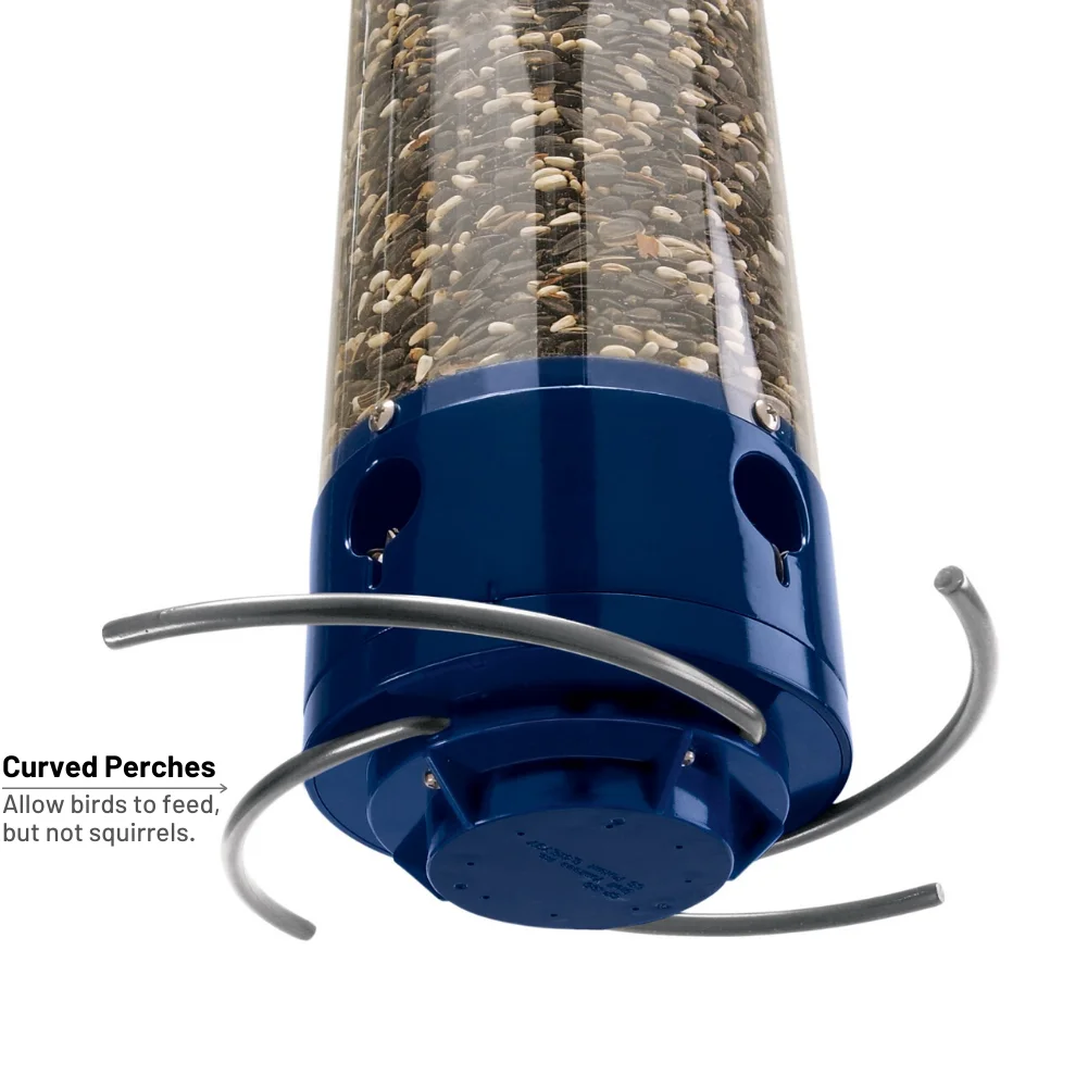 Whipper Squirrel Proof Tube Bird Feeder Blue 5 lb capacity Image 7