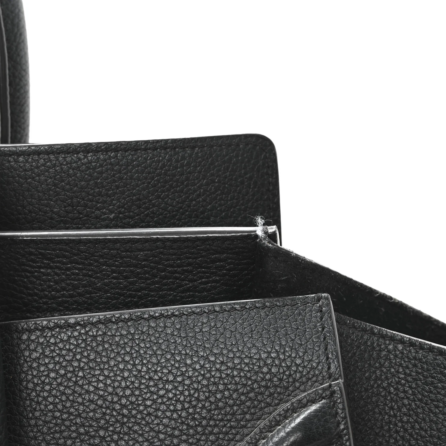 Drummed Calfskin Mini Luggage Black