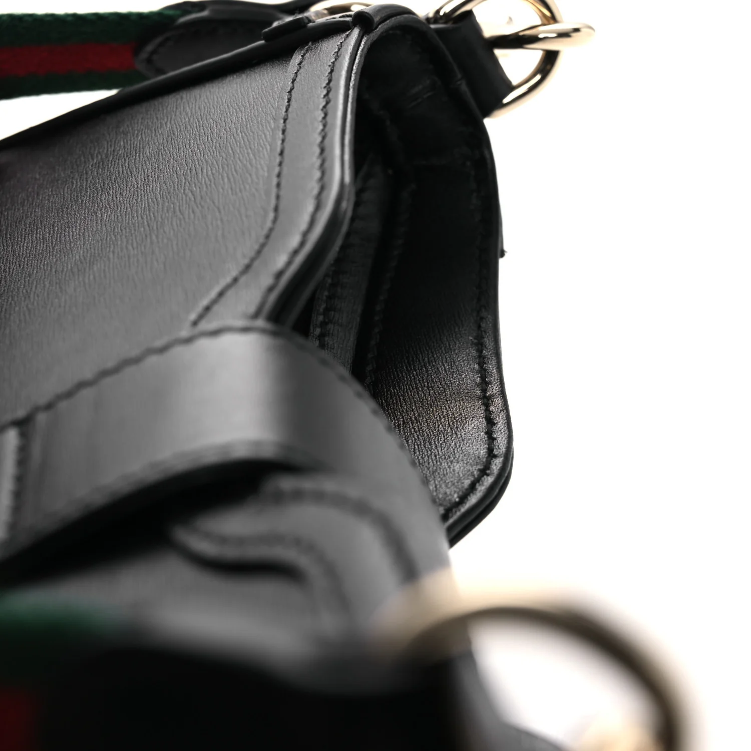 Calfskin Mini Moon Side Shoulder Bag Black