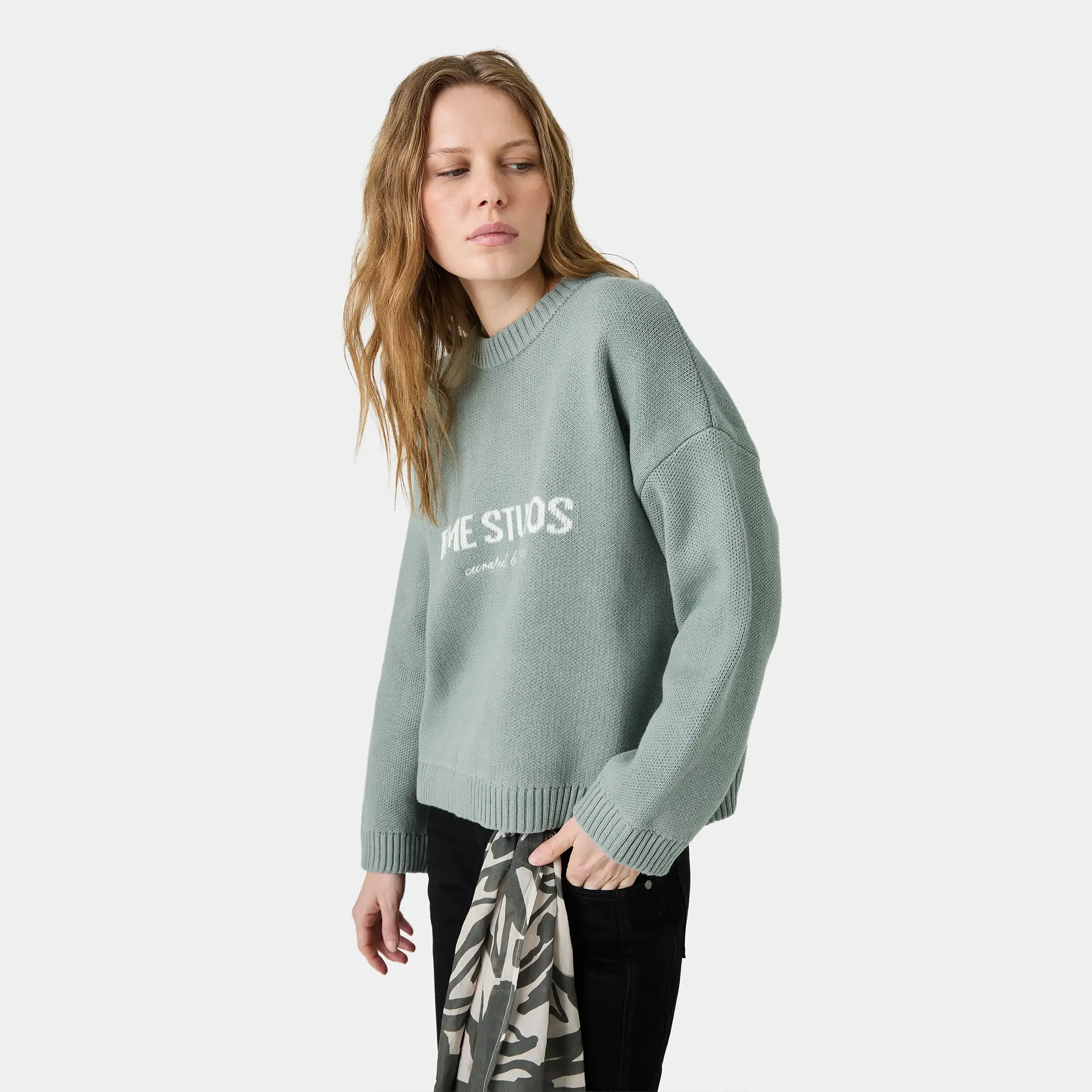 Master Aqua Green Knit Sweater