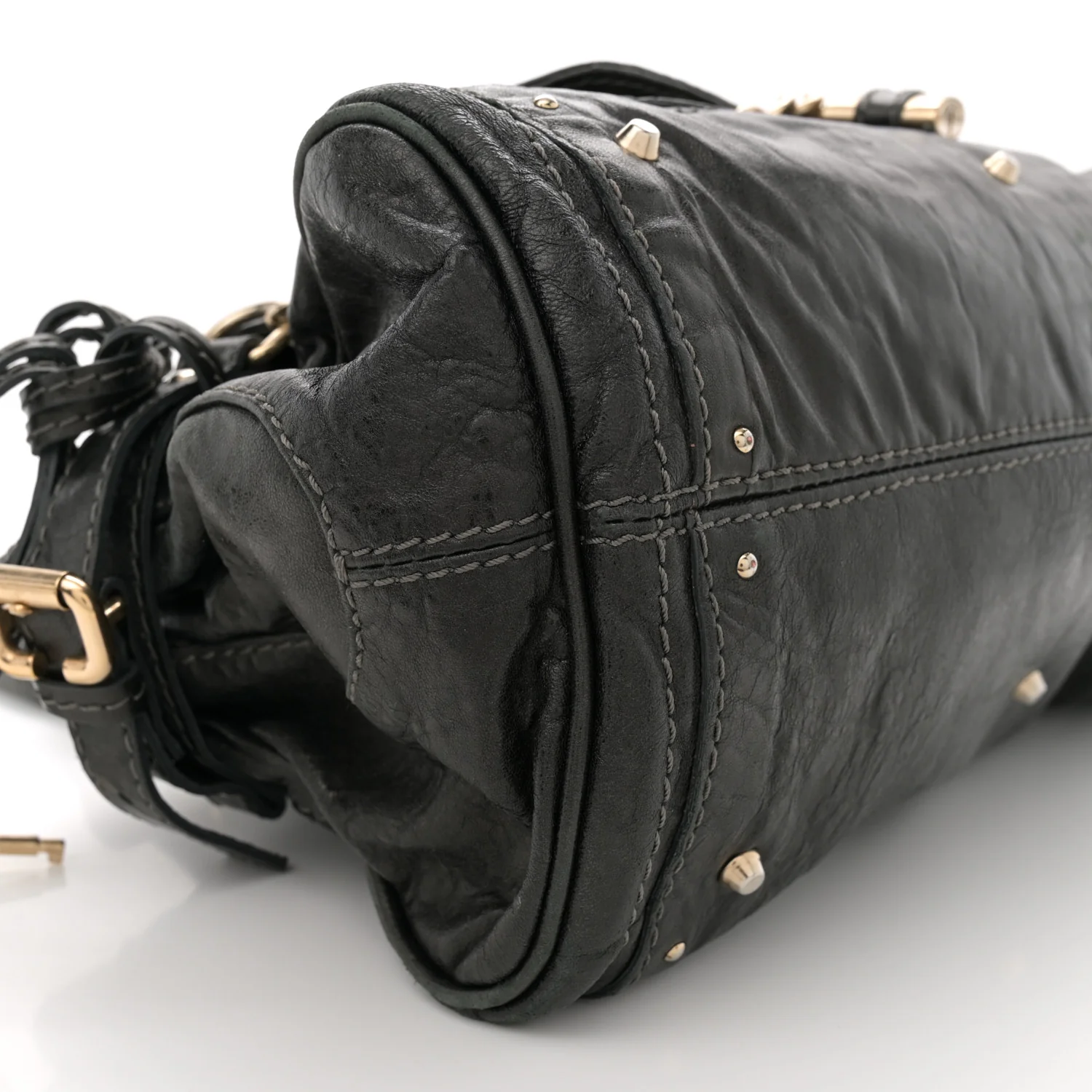Calfskin Medium Paddington Capsule Satchel Bleu Nuit