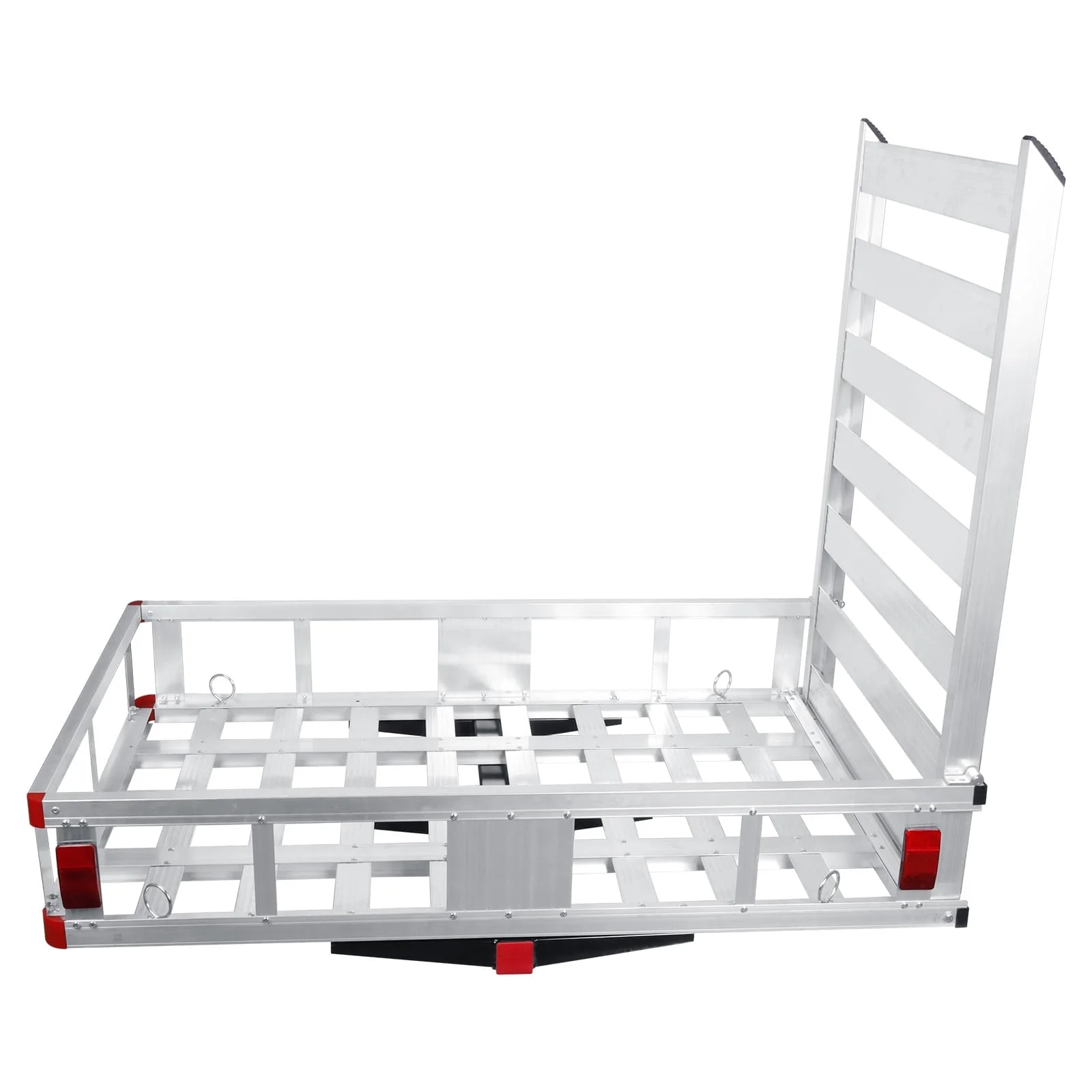 Aluminum Hitch Lift Ramp, 50" Extra Wide Platform, Braced Side Rails, Hitch Mount Loading Ramp, Cargo Carrier with Ramp, Snowmobile Hauler, Farm Equipment - Image 8