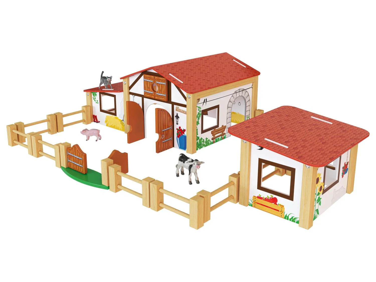 Playtive Ferme, enclos de zoo ou arbres  fes