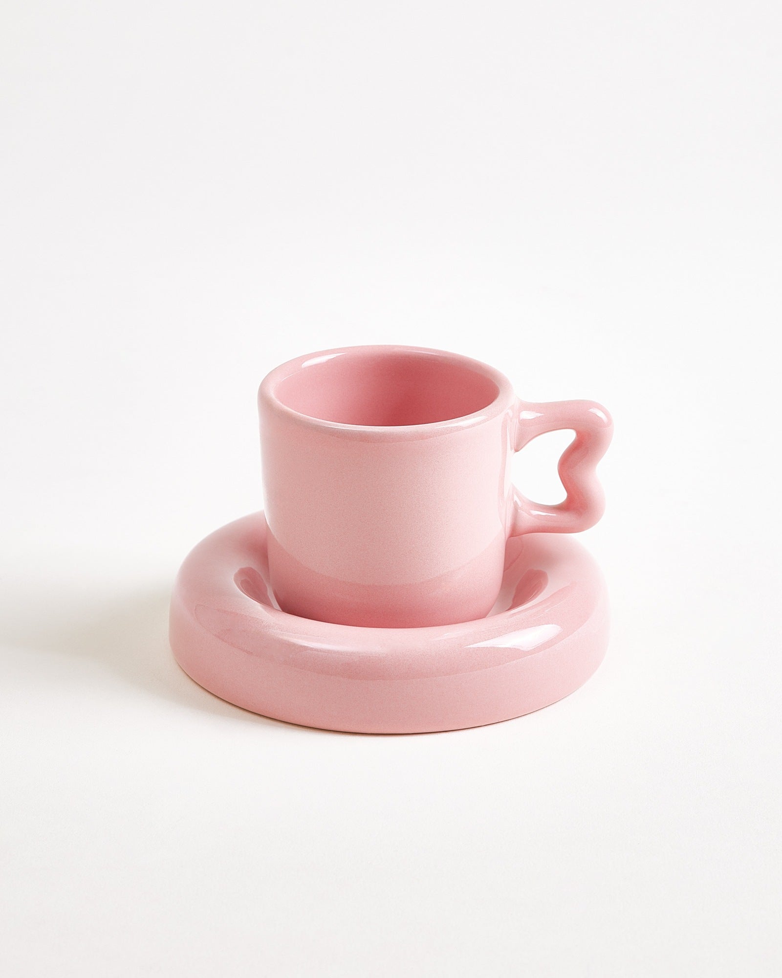 SEIA - ESPRESSO MUG & ESPRESSO SAUCER HEART PINK