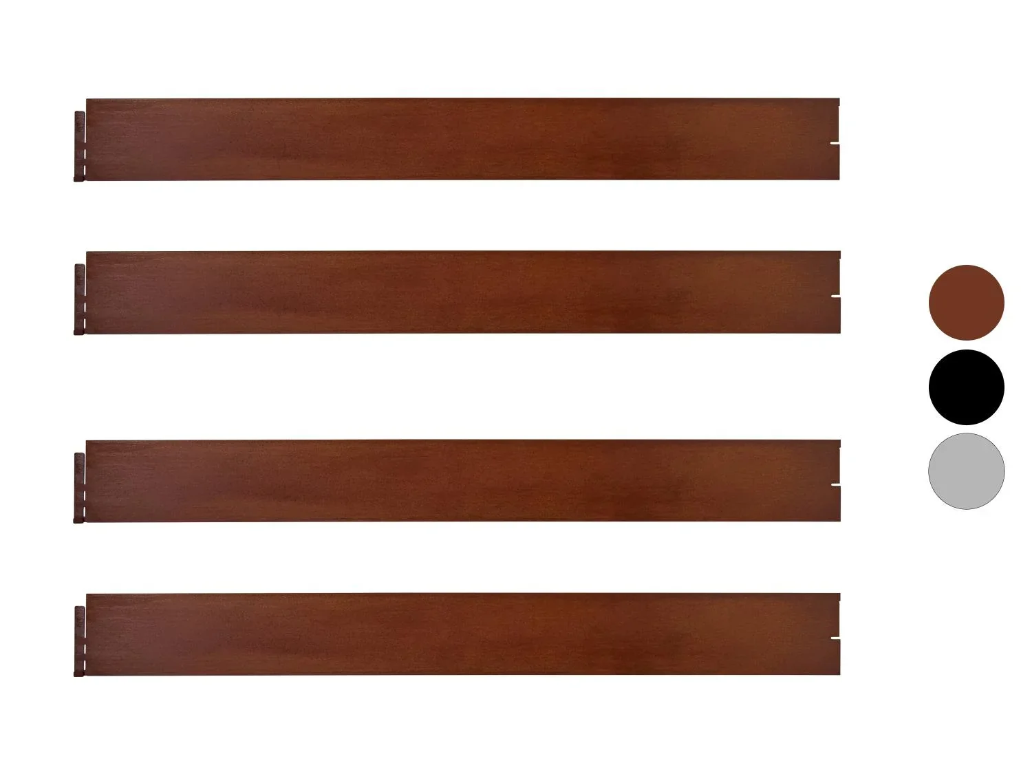 PARKSIDE Lot de 4 bordures de jardin, 100 x 13 cm