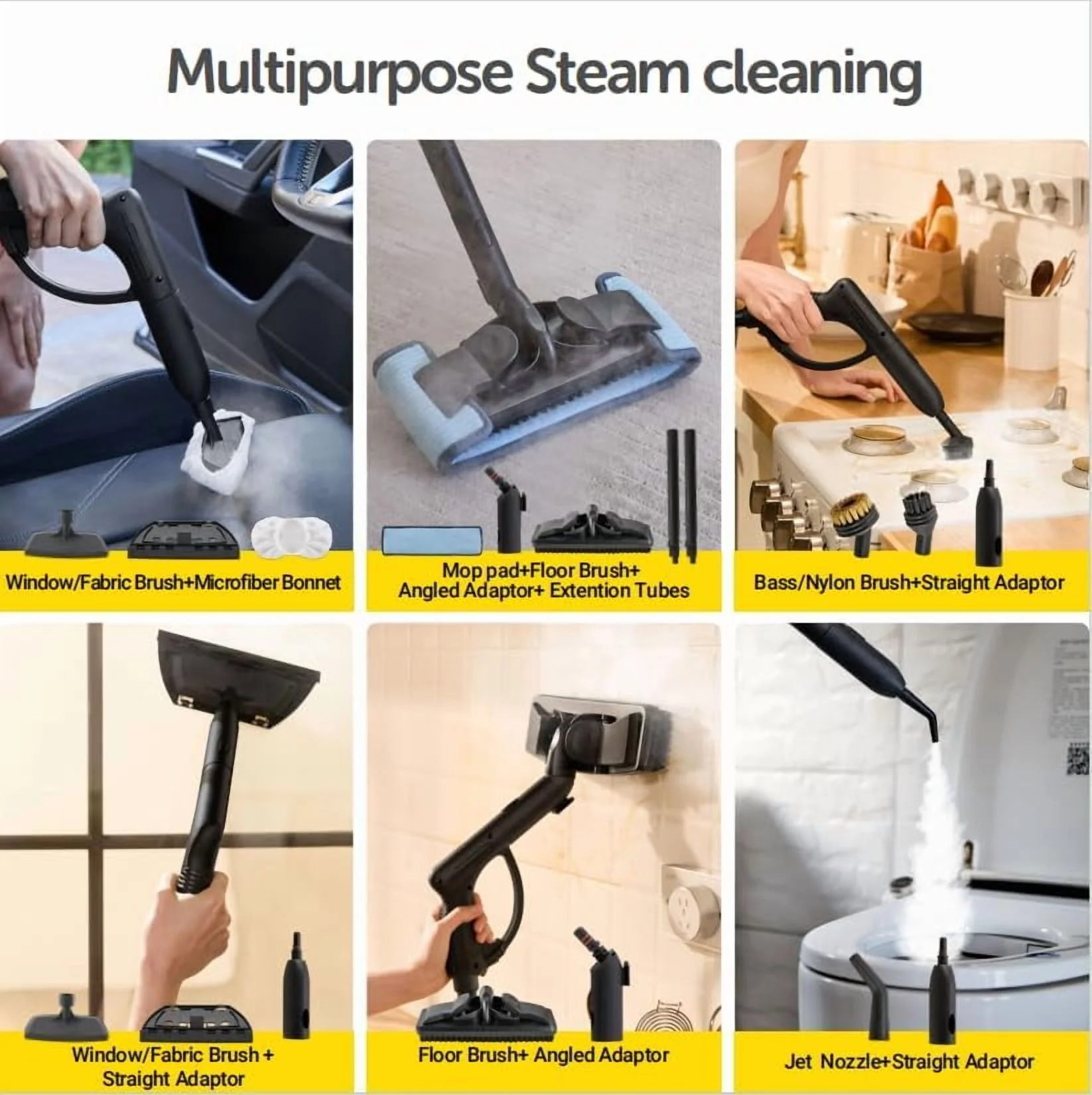 Steam Cleaner with 28-in-1 powerful,Applicable to different floor materials Strong rotational force and convenient to use - Image 3