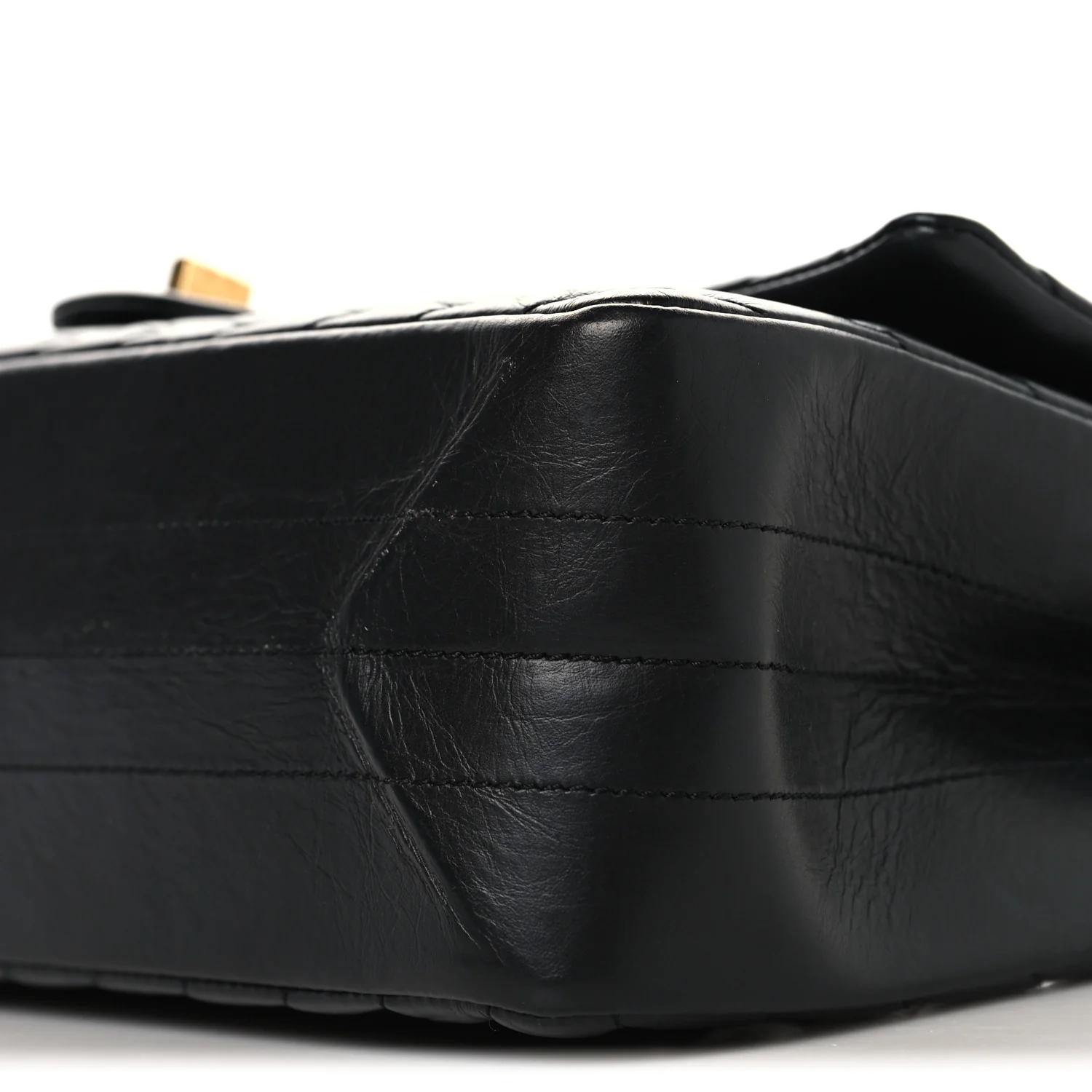 Aged Calfskin Chevron Quilted 2.55 Reissue 226 Flap  Black