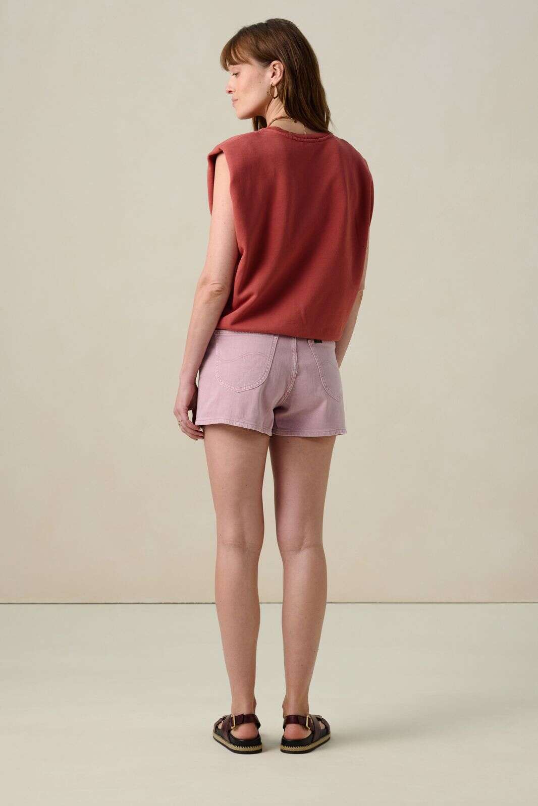 LEE roze mid waist short