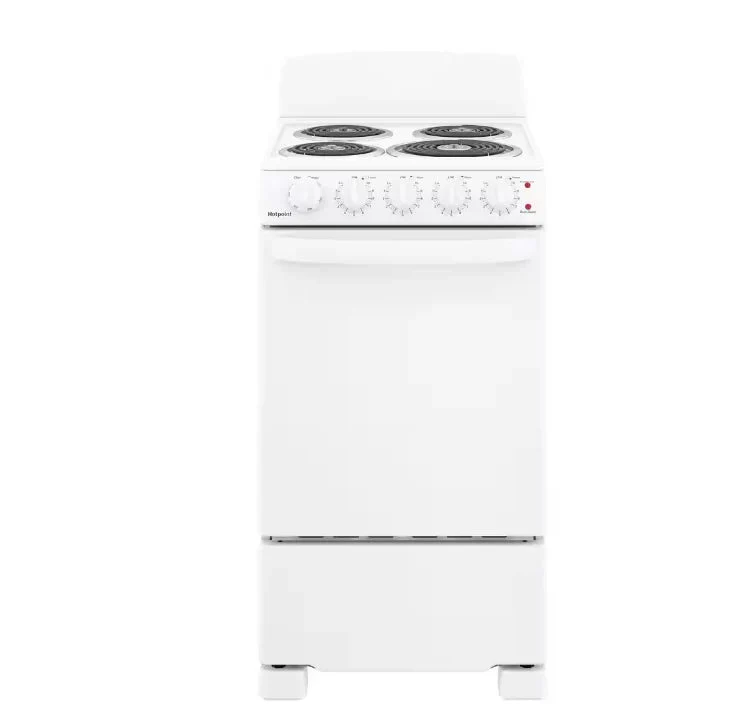 20 in. 4 Burner Element Free-Standing Electric Range in White