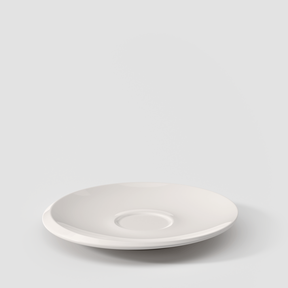 NewMoon Coffee cup saucer - White, 6.7'', Premium Porcelain