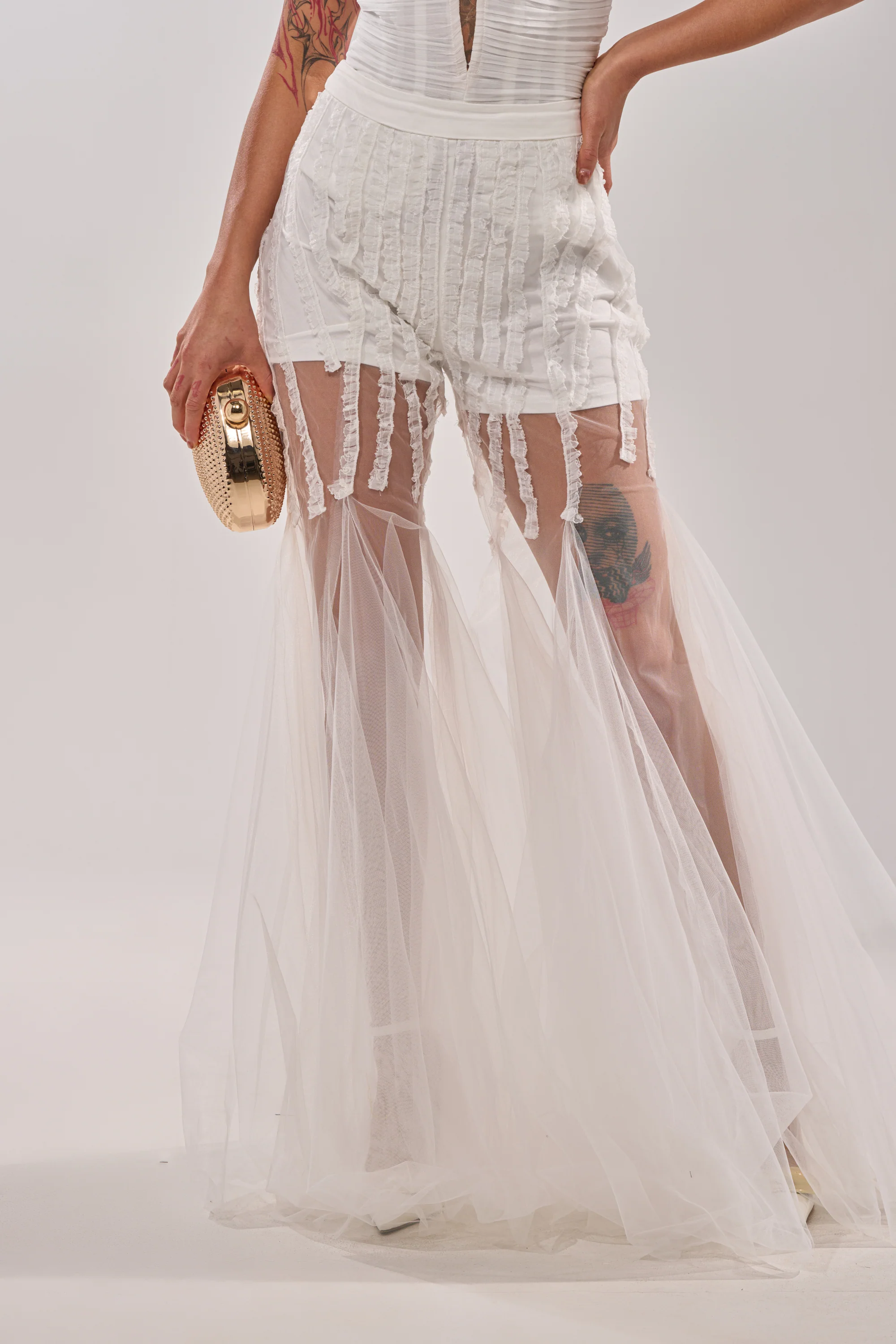 EYE FOR MY EYES ON YOUR MESH FLARE PANT - Akira Store