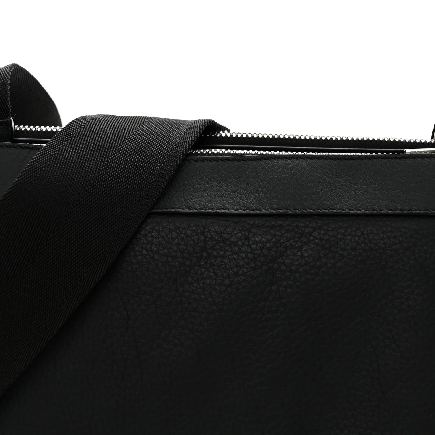 Grained Calfskin Duo Bag Black