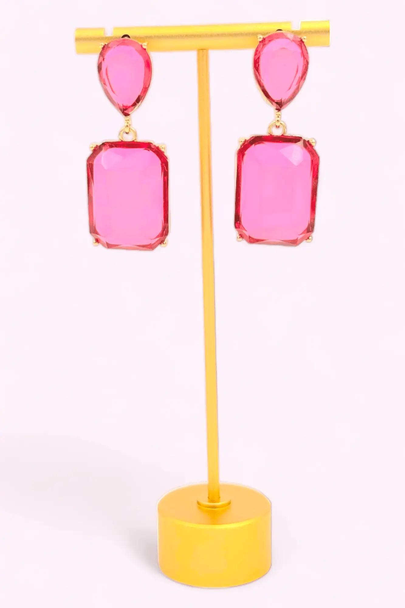 Poppy Square Crystal Drop Earrings