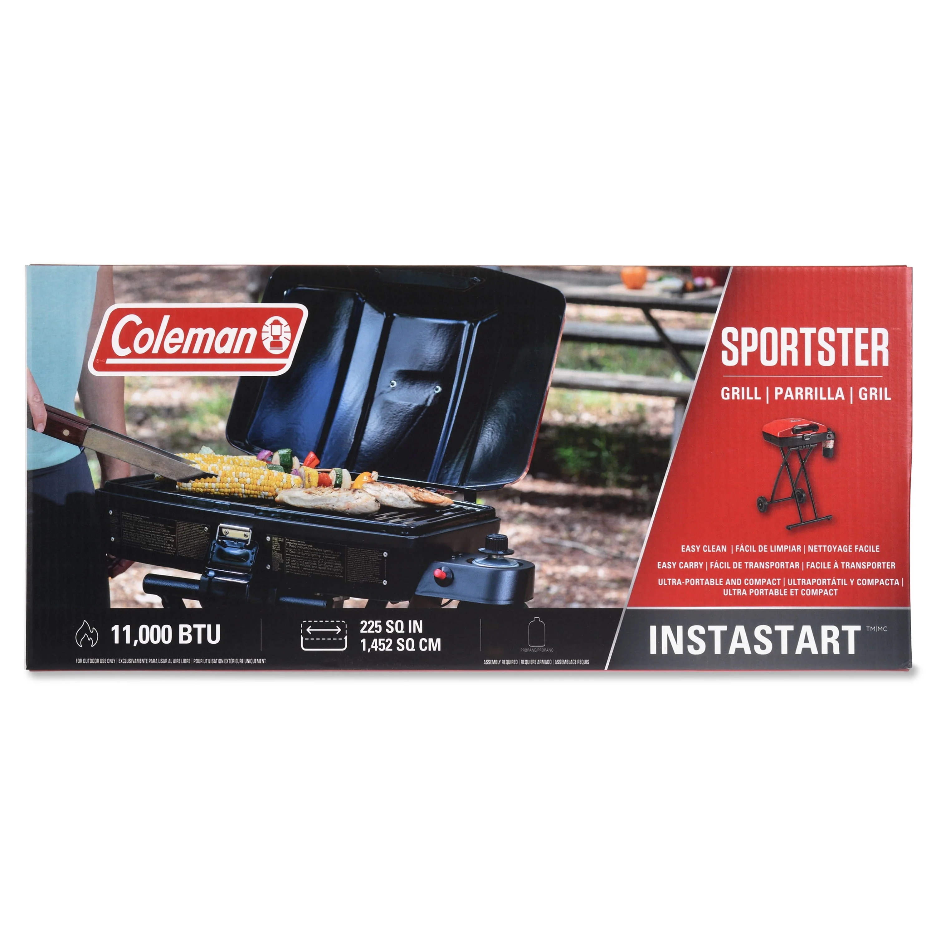 Portable Sportster 1 Burner Propane Grill with 11,000 BTUs, Red Image 5