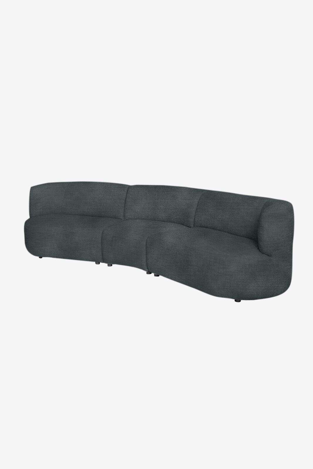 Empress velvet 3.5-zits bank Juke antraciet