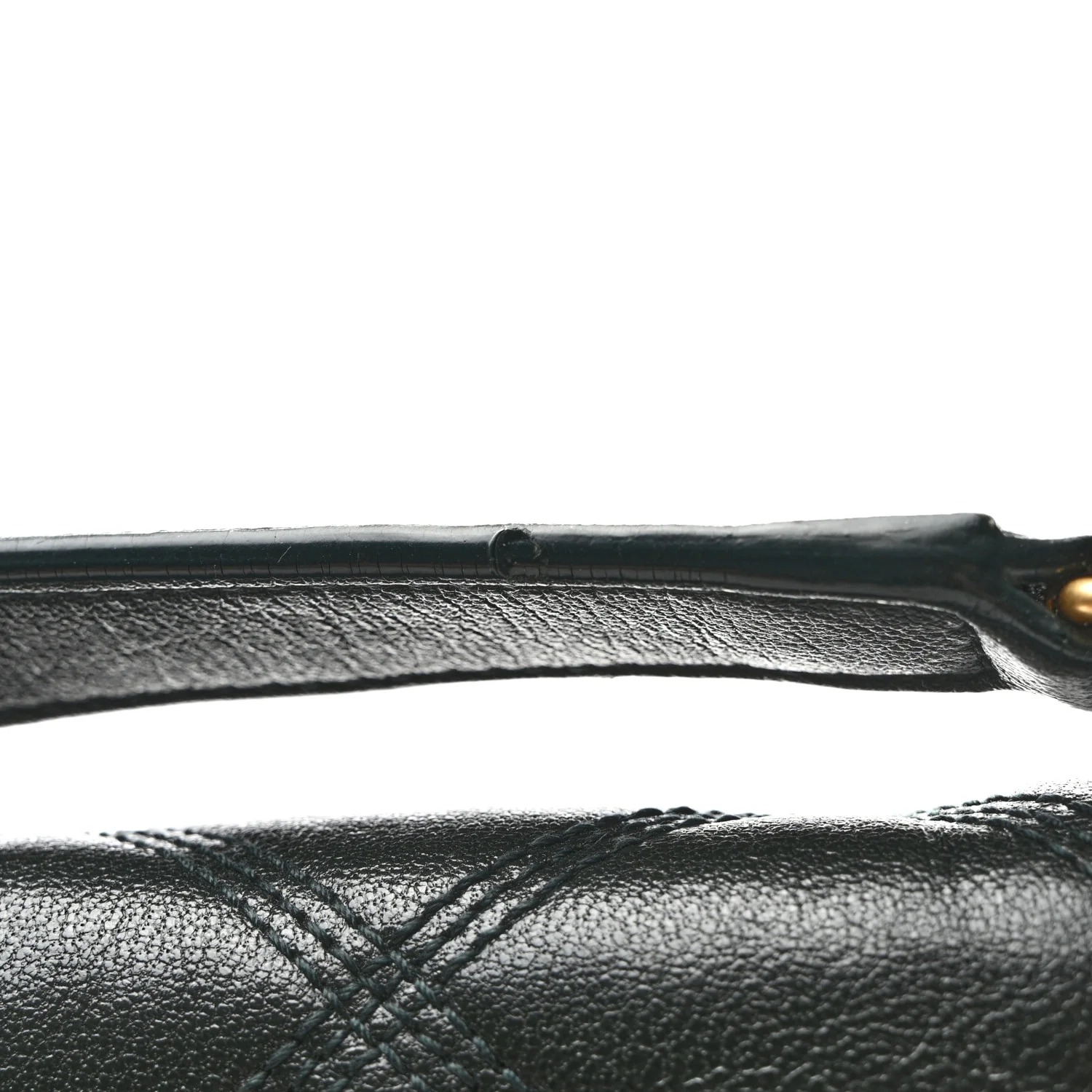 Lambskin Quilted Mini Becky Chain Bag Vert Fonce