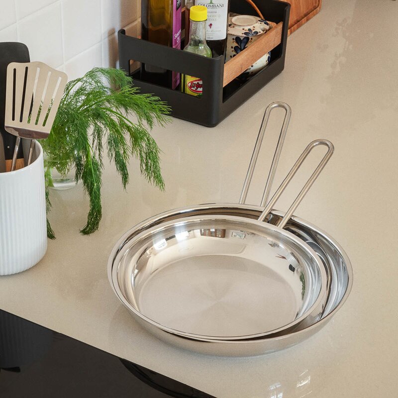 Stainless Steel stekepanne 24 cm