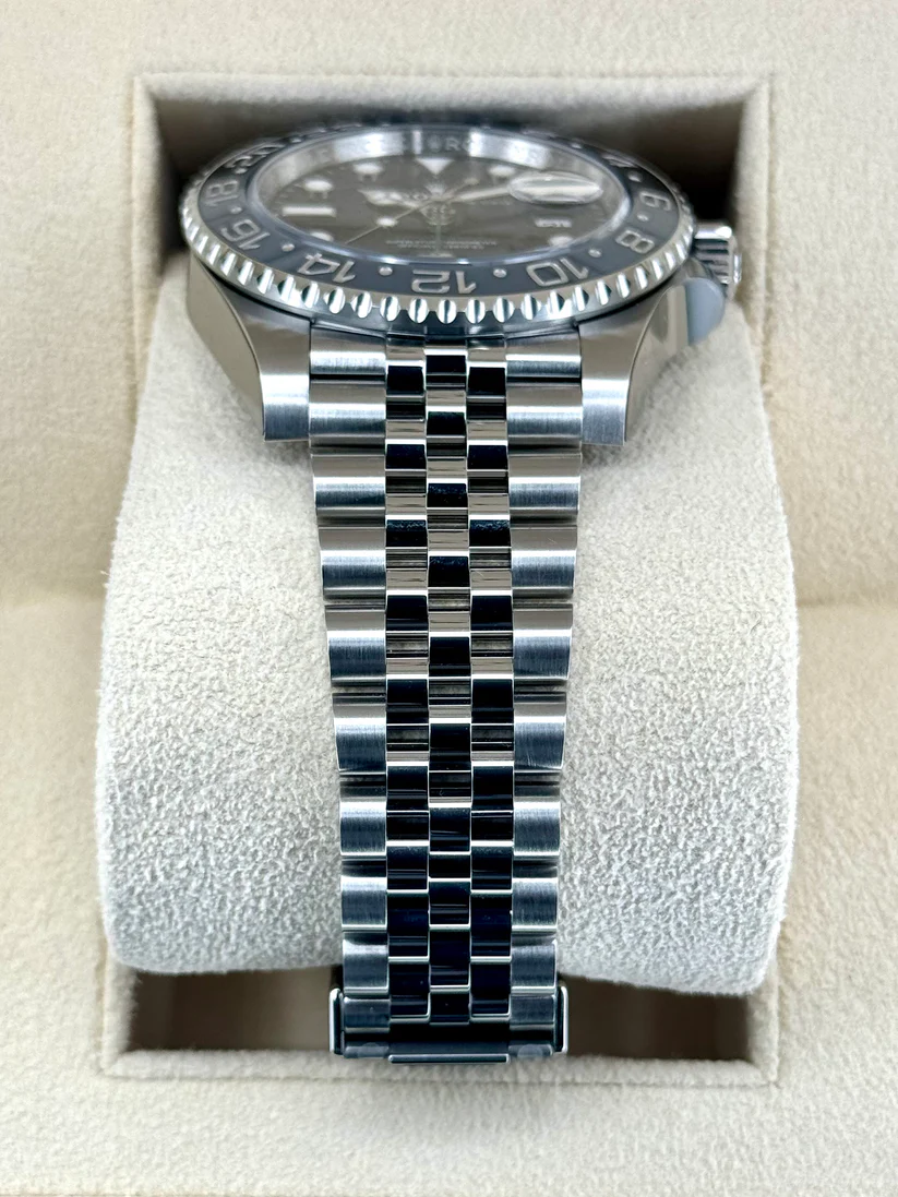 [Super Clone]RLX GMT-Master II Black Grey Bezel Jubilee Bracelet  126710grnr-0003