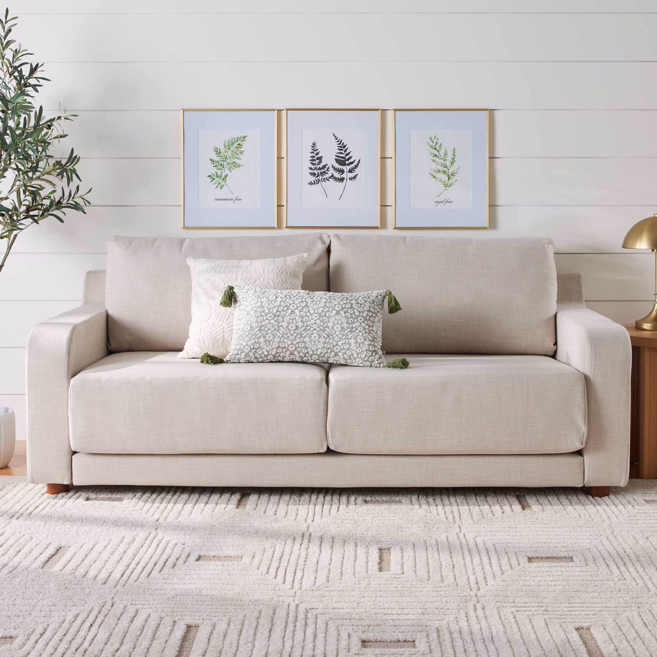Better Homes & Gardens Owen Slope Arm Sofa, Effie Linen