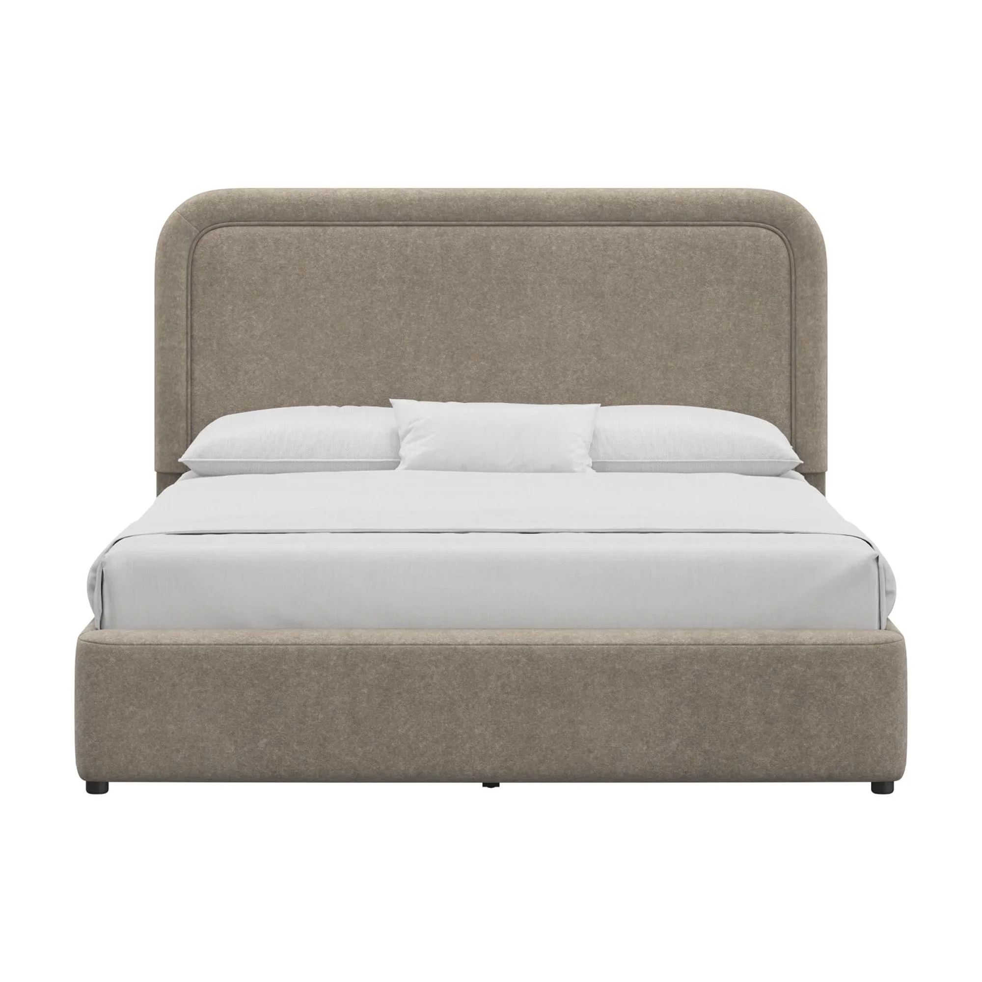 Better Homes & Gardens Juliet King Boucle Platform Bed, Ivory