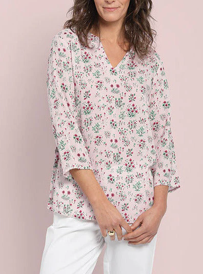 Blouse femme viscose rose léger