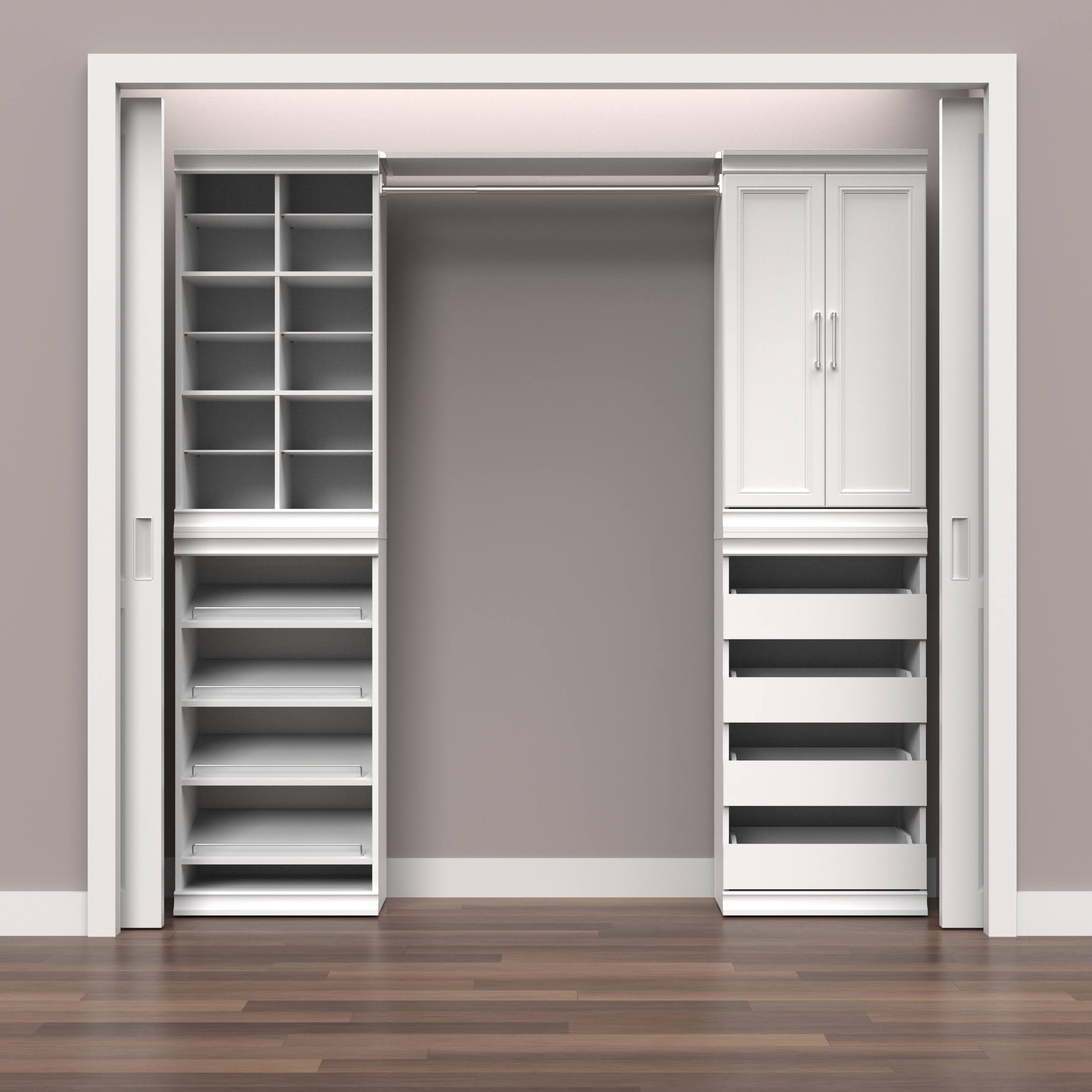 ClosetMaid 4566 Modular Closet Storage Stackable Shoe Shelf Unit White