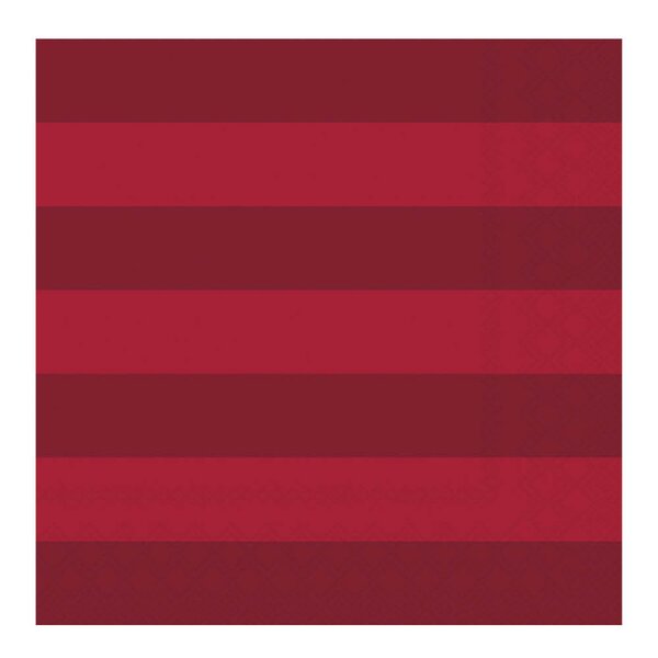 Serviett 33x33 cm 20 stk Dark Red Stripes
