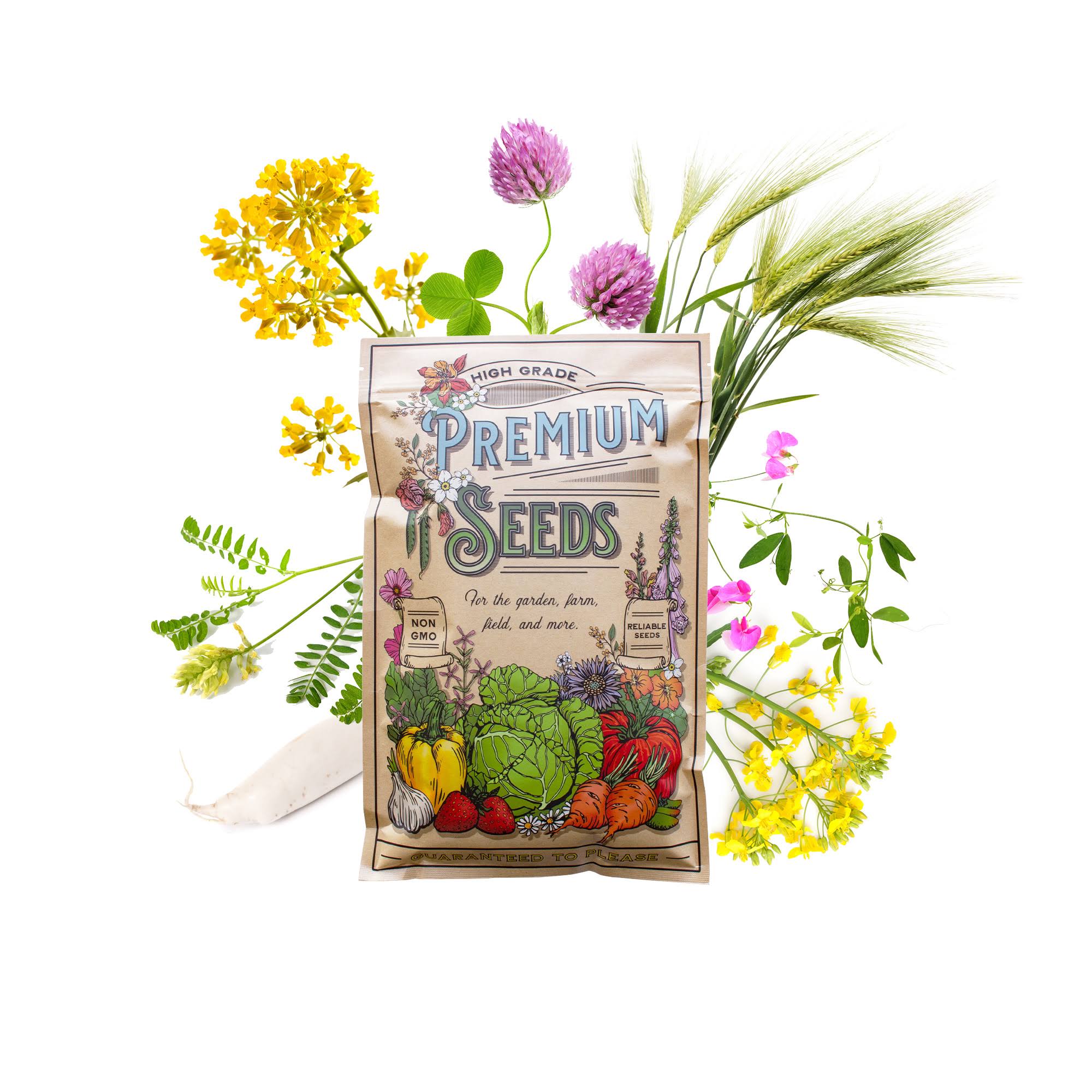 Garden Cover Crop Mix Seeds - 1 lbs - Blend of Gardening Cover Crop Seeds: Hairy Vetch, Winter Peas, Forage Collards, Winter Rye, More