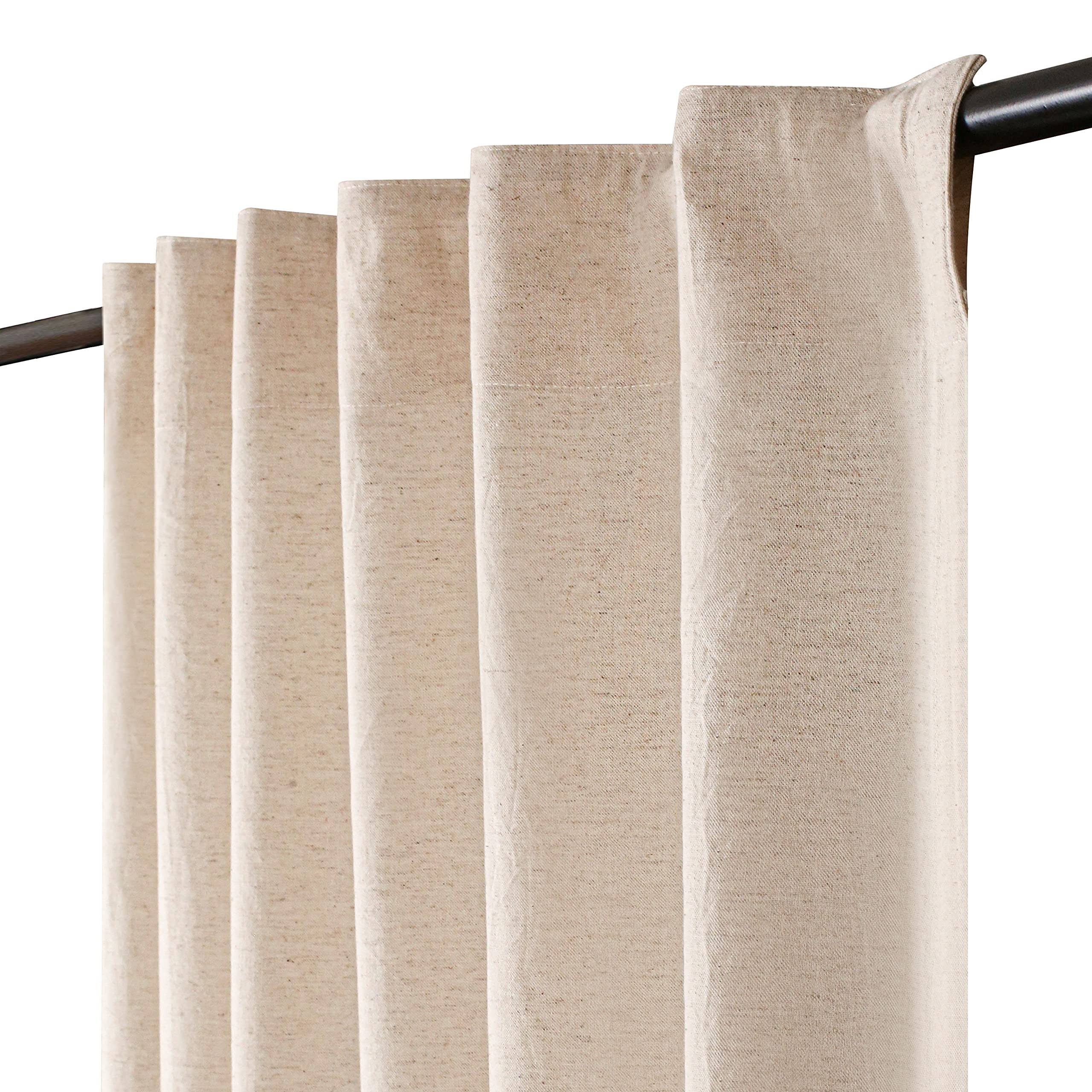 Window Panels Curtain in Cotton/Linen Fabric 50X96 Linen, Set of, Curtains