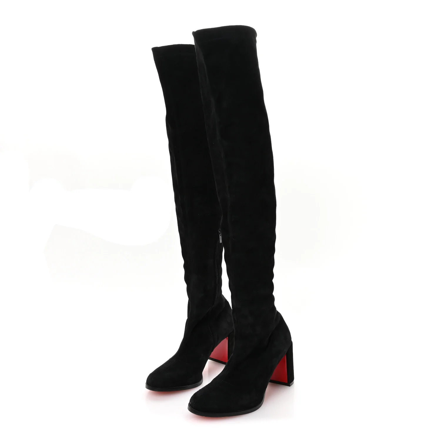 Veau Velours Stretchadoxa Botta Alta 70mm Boots 37 Black