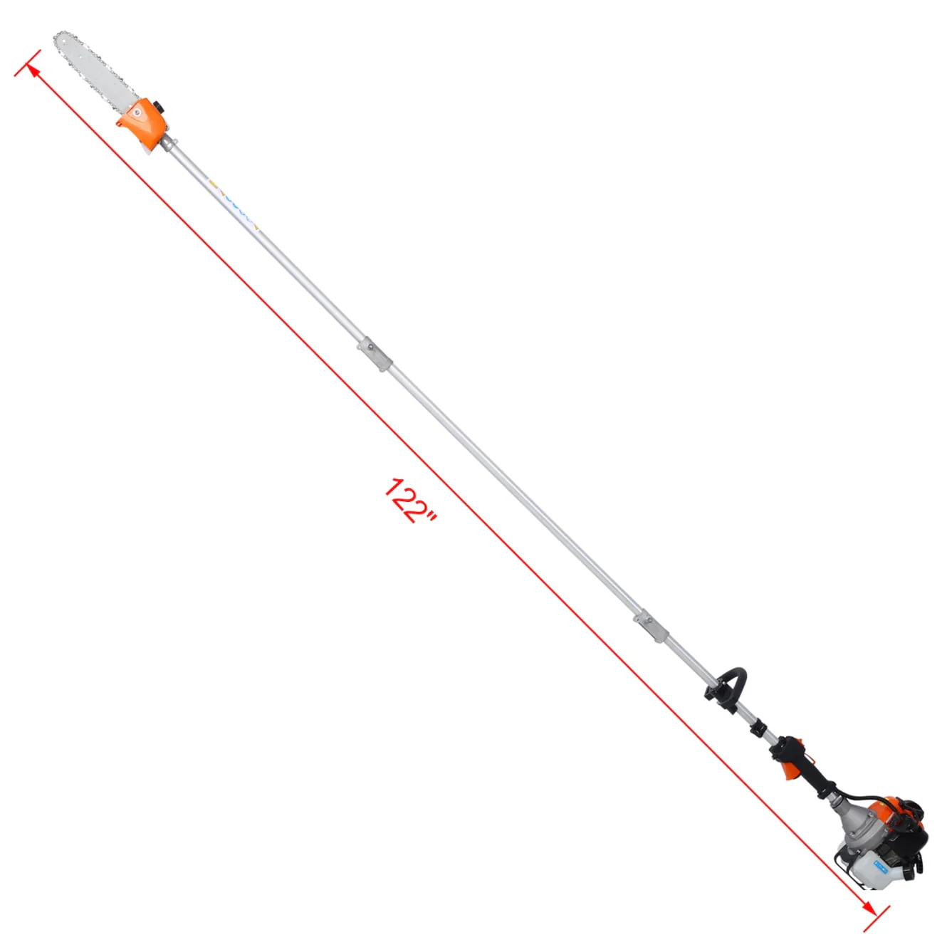 12 in 1 Multi-Functional Trimming Tool,Gas Pole Saw Plus Weed Eater,52CC 2-Cycle Garden Tool System Hedge Trimmer and Brush Cutter