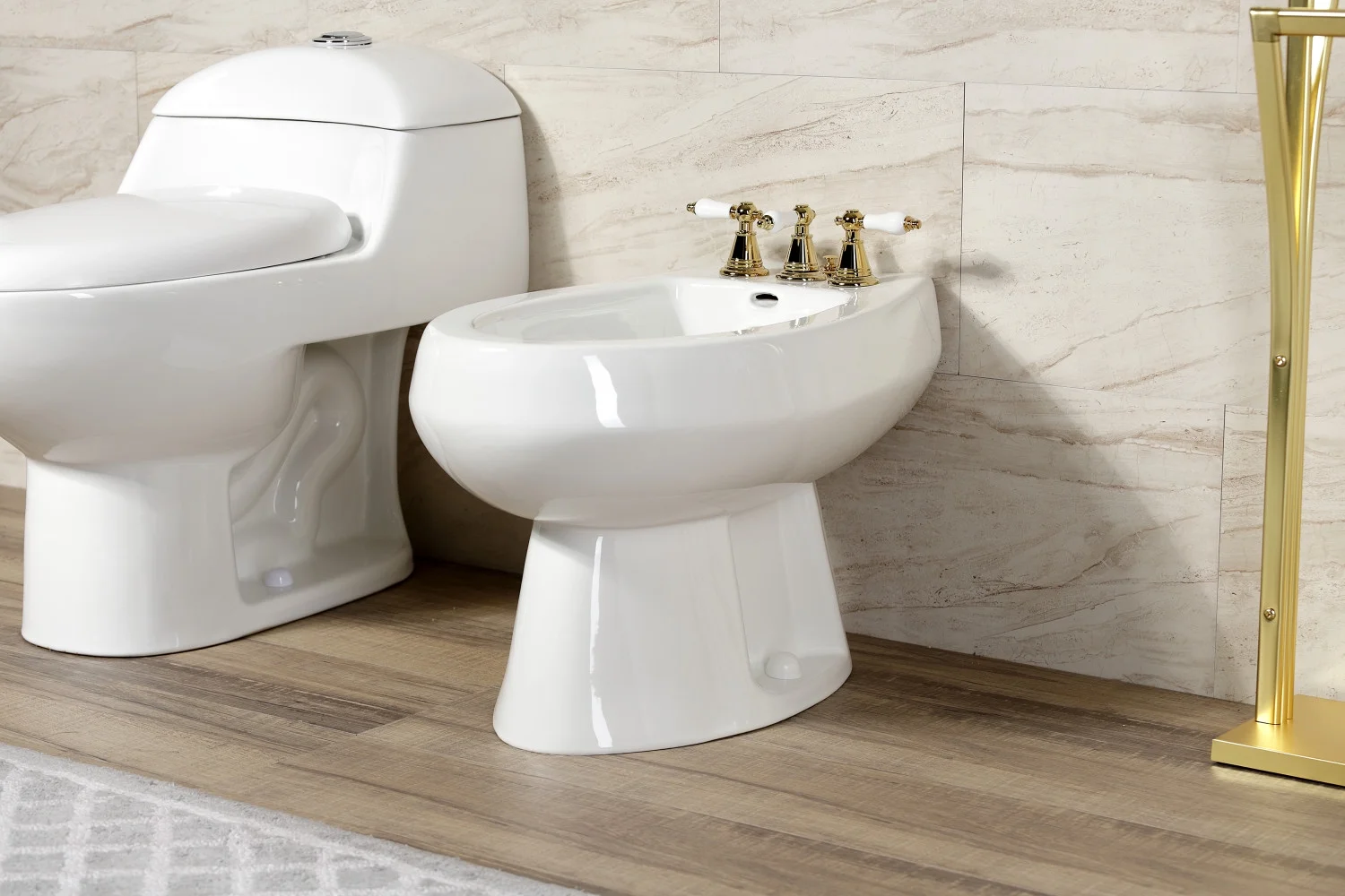 Kingston Brass KB320PL Victorian Three-Handle Bidet Faucet, Matte Black