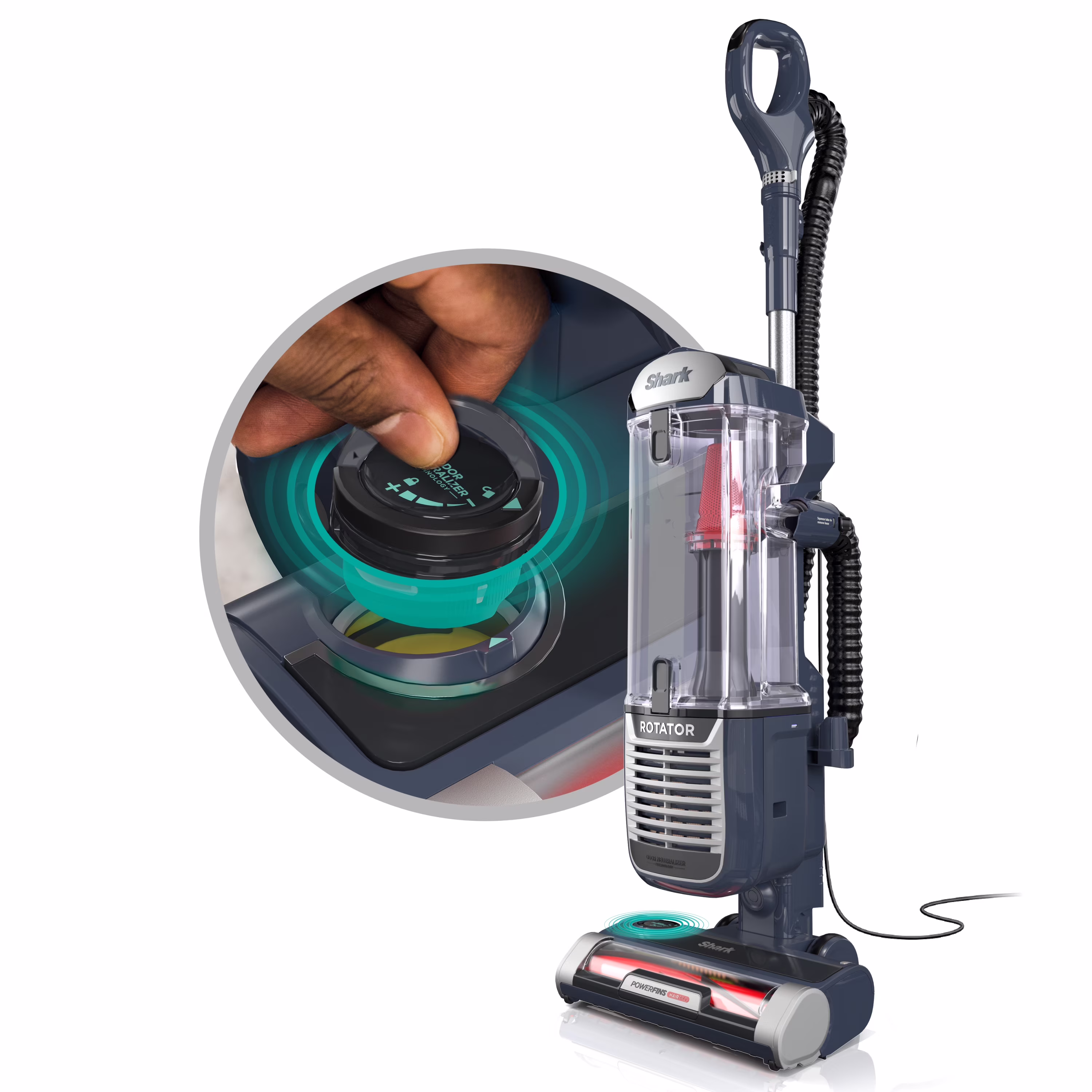 Upright Vacuum, Rotator Pet, Pet Friendly, Bagless, PowerFins HairPro Brushroll, HEPA Filter, Odor Neutralizer, Hard Floor and Carpet, Swivel Steering, ZU100, Chimera(Chimera)
