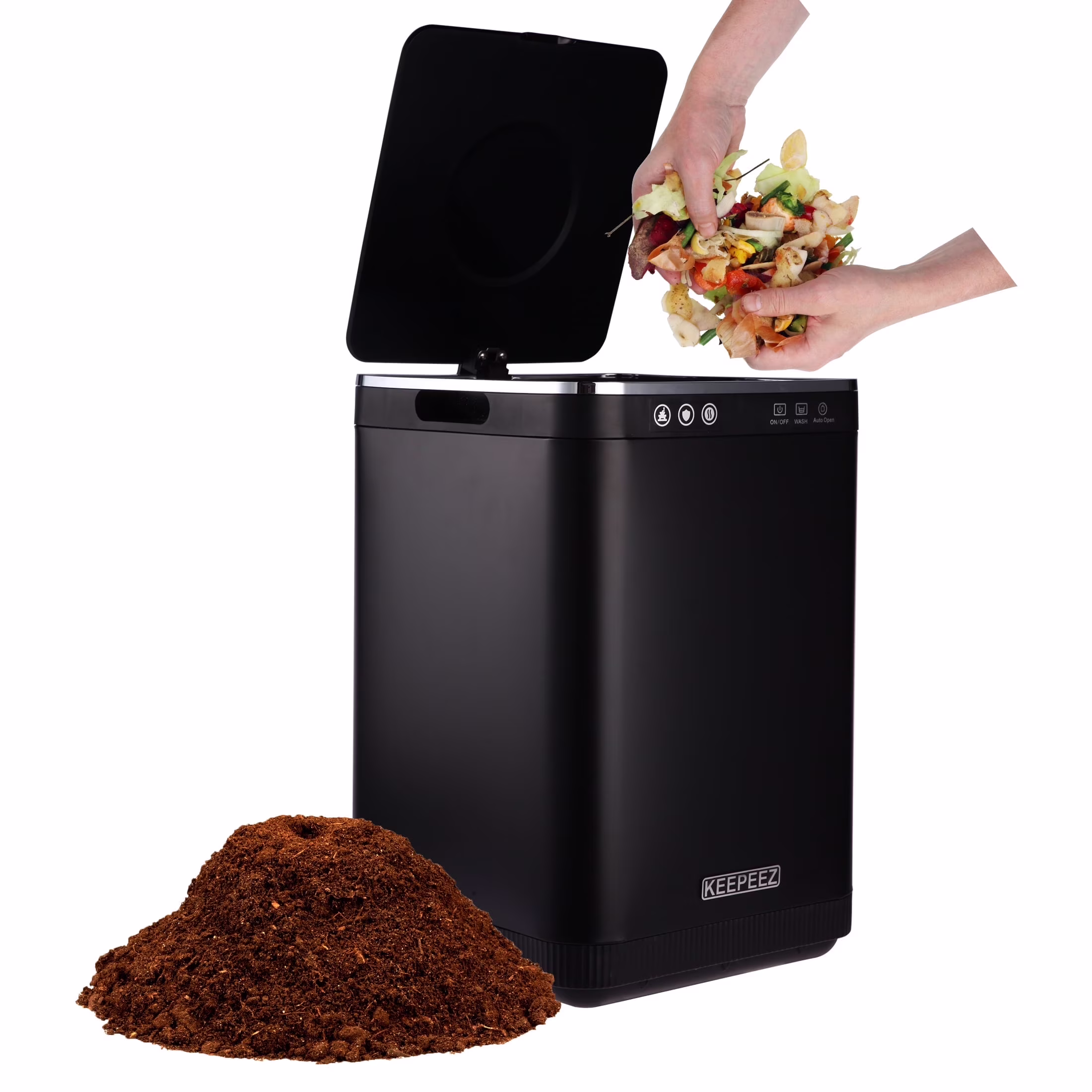 KEEPEEZ 4 L Large Capacity Odoroster for Kitchen, Turn Food Waste to Fertilizer for Garden, Food Waste Compost Machineless Quiet Electric Comp