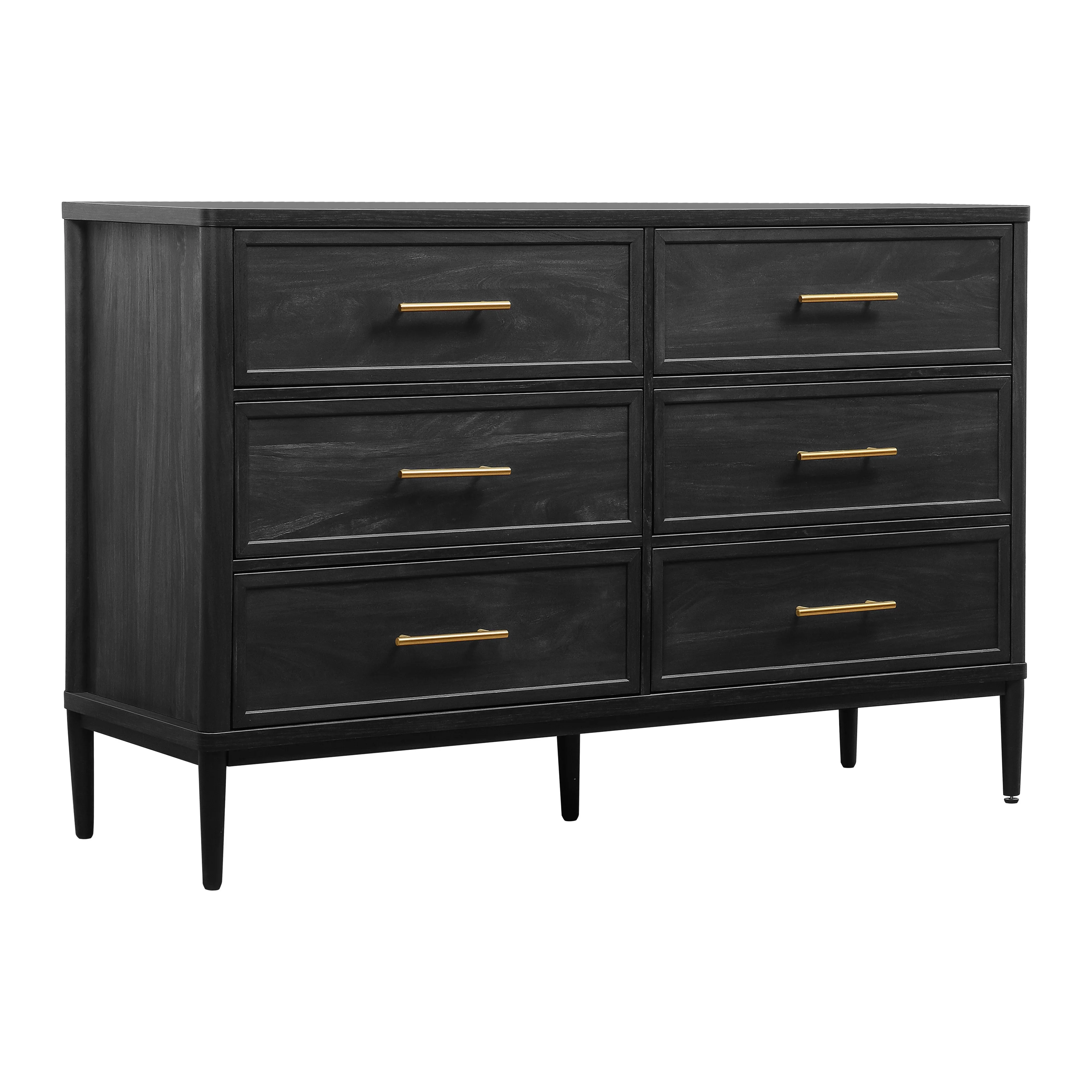 Better Homes & Gardens Oaklee 6 Drawer Dresser, Charcoal Finish